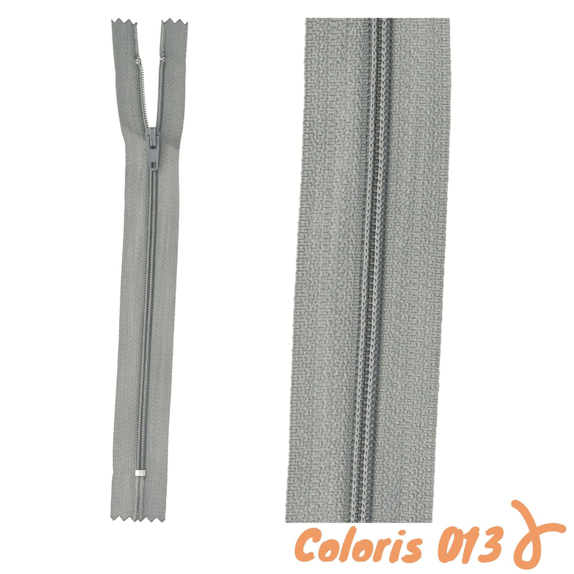 Zip non-séparable - 15 cm