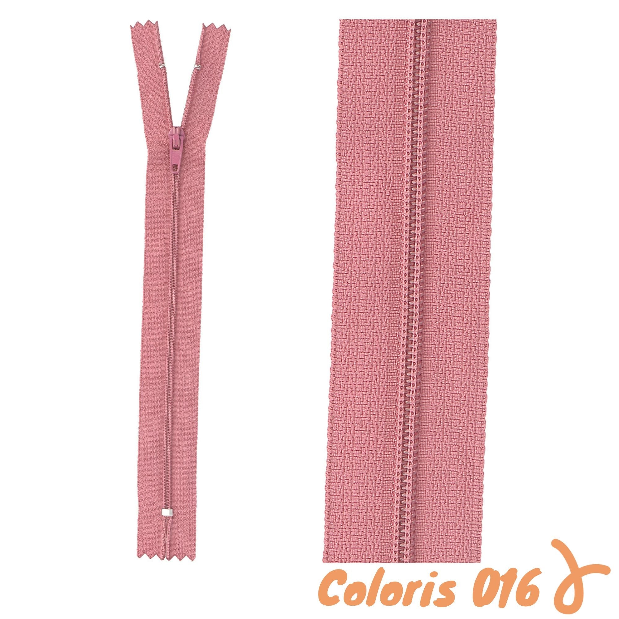 Zip non-séparable - 15 cm