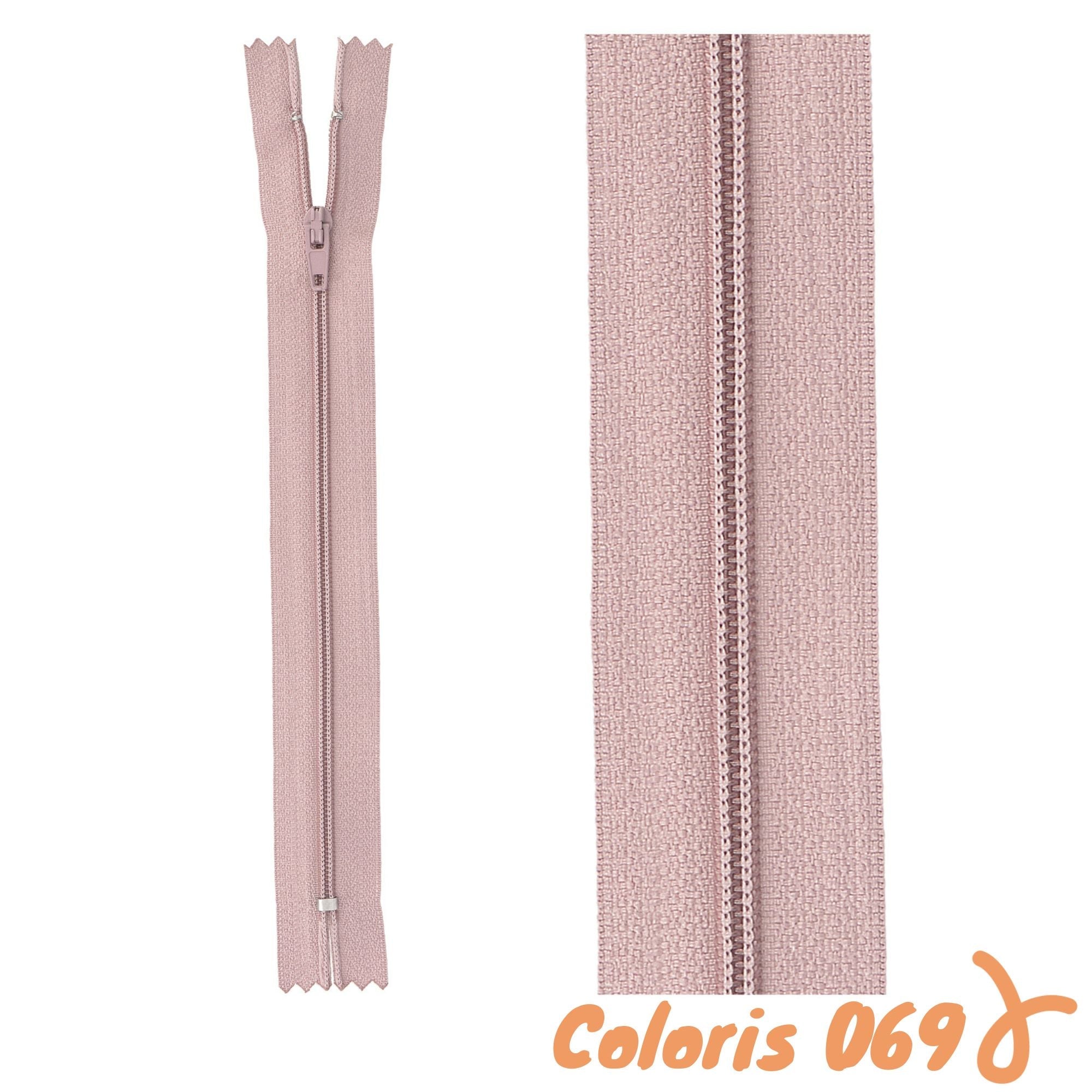 Zip non-séparable - 15 cm