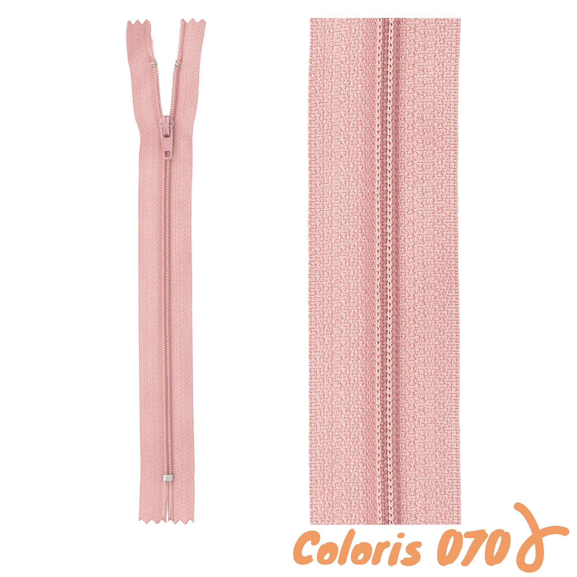 Zip non-séparable - 10 cm