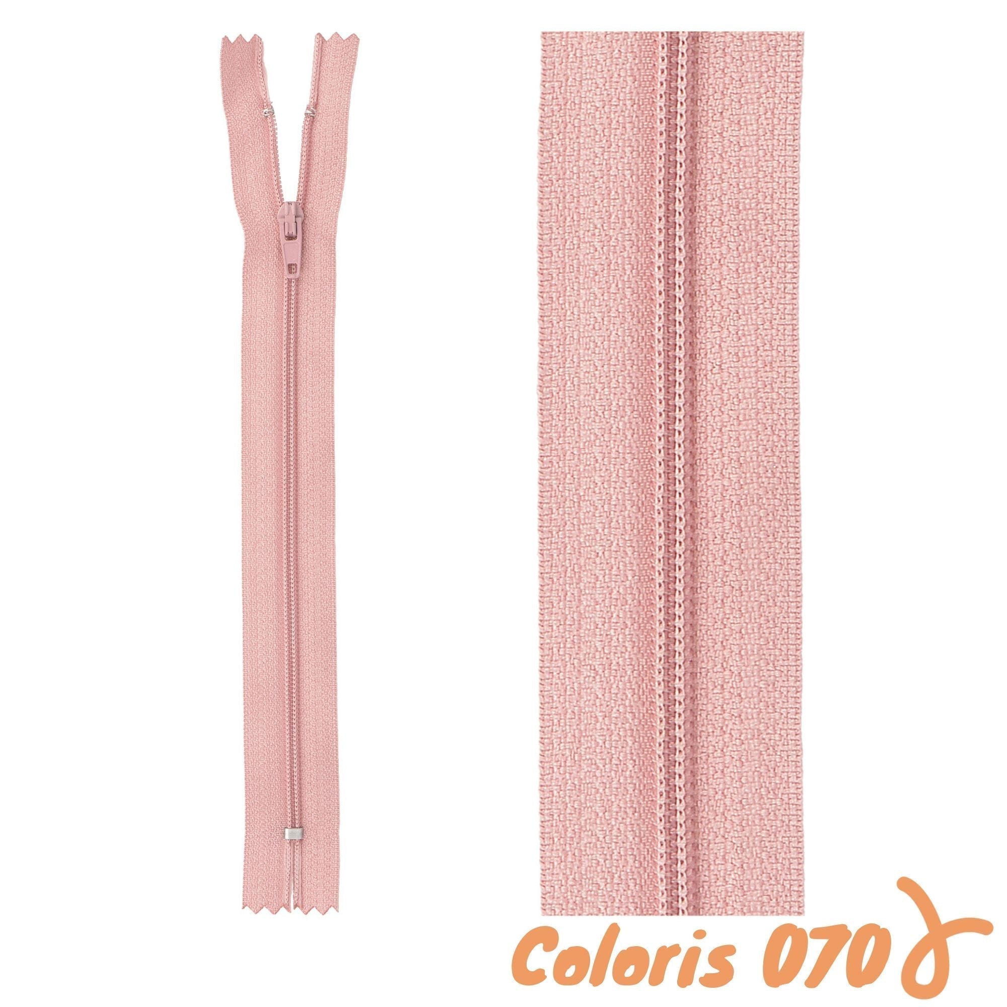 Zip non-séparable - 25 cm