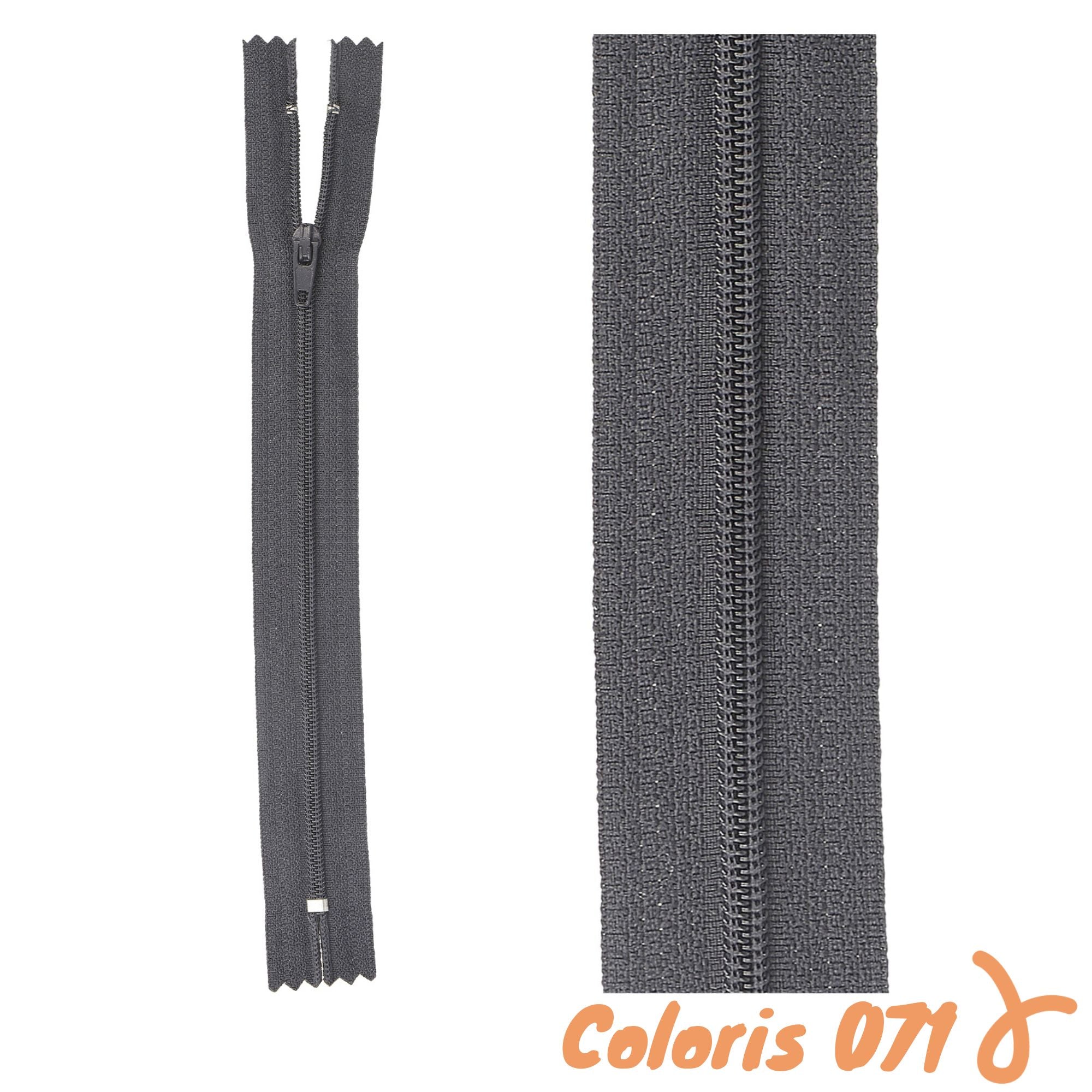 Zip non-séparable - 30 cm