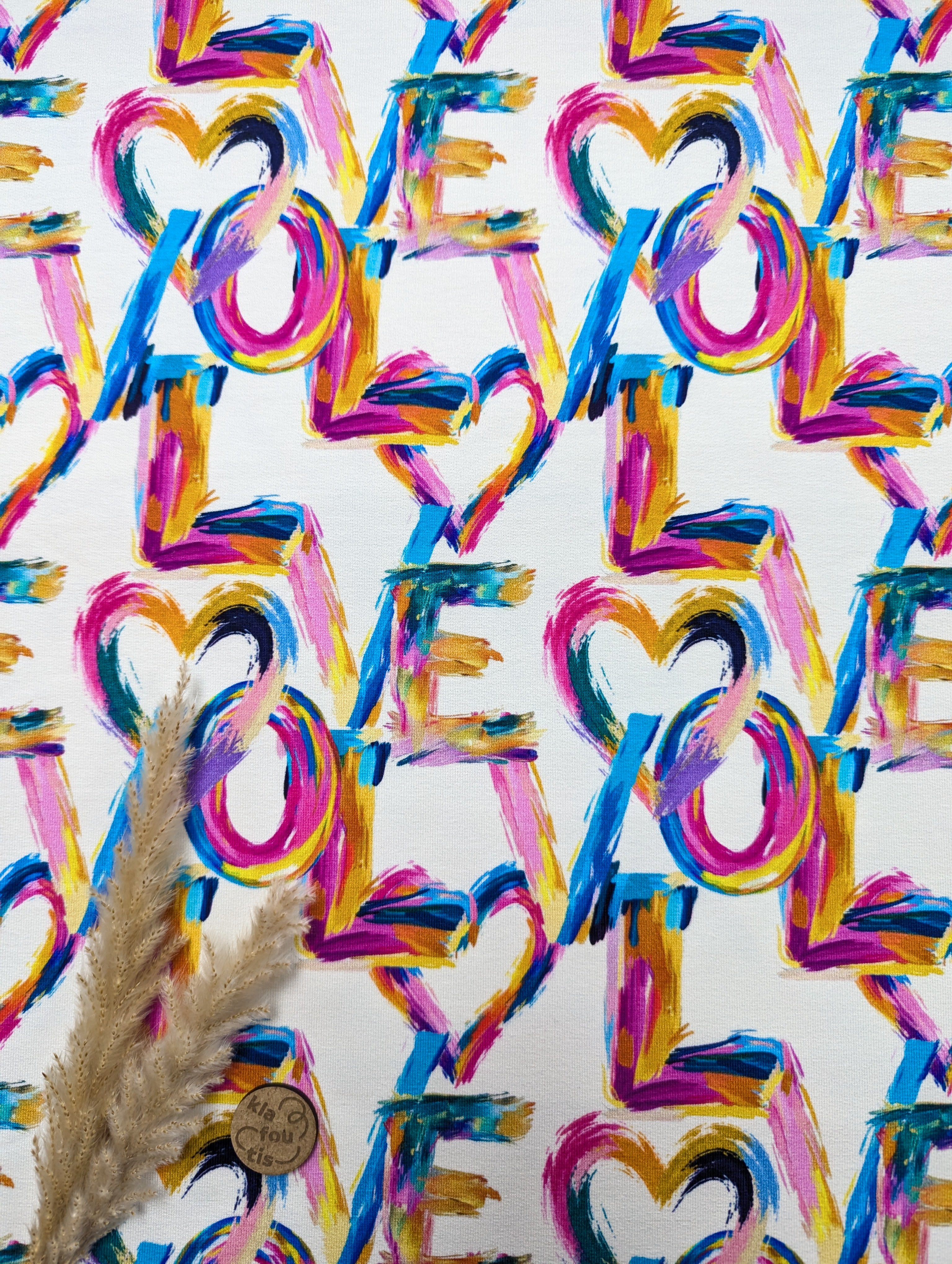 French terry écru - LOVE