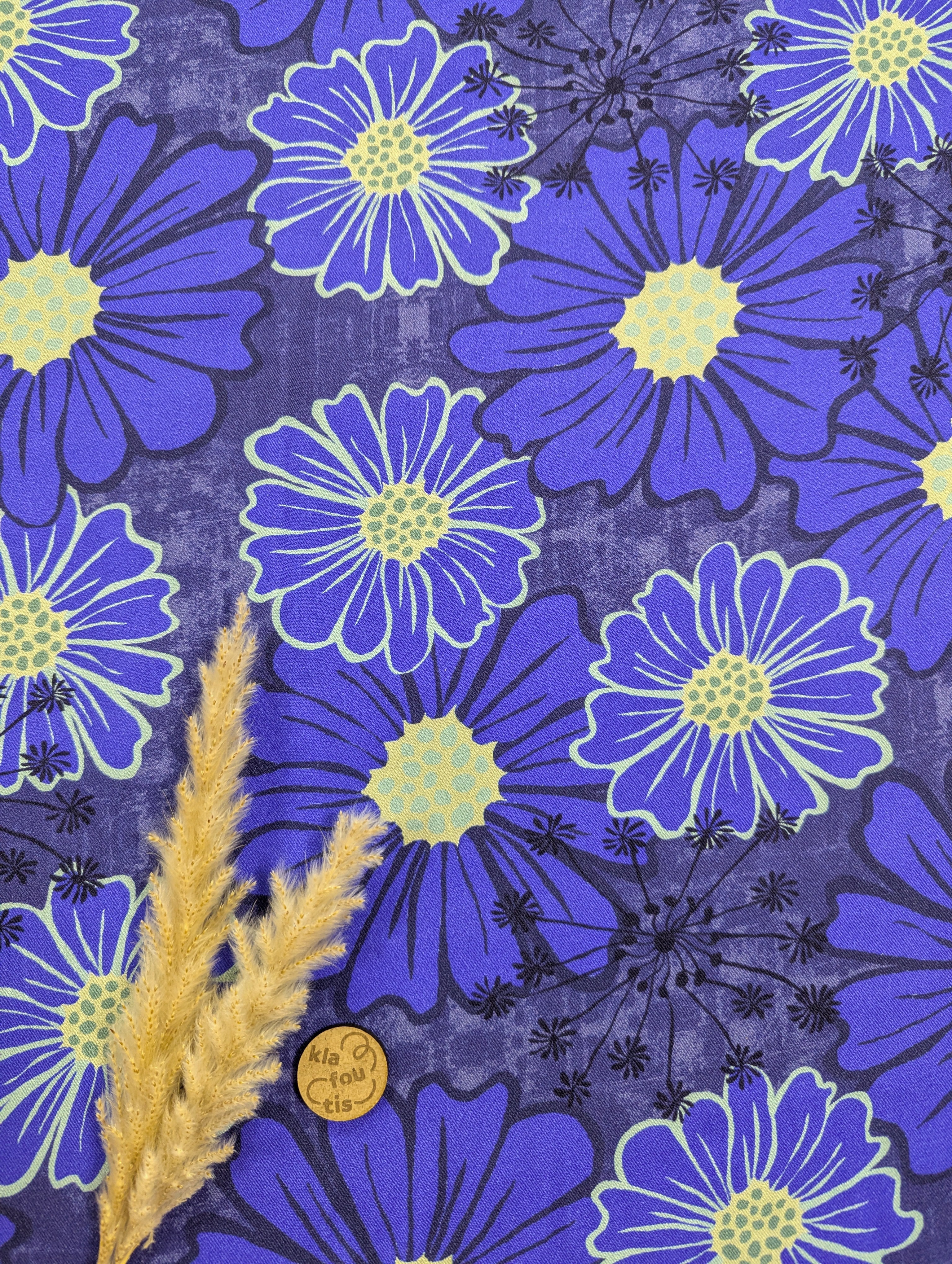 Twill de viscose - Jardin Indigo