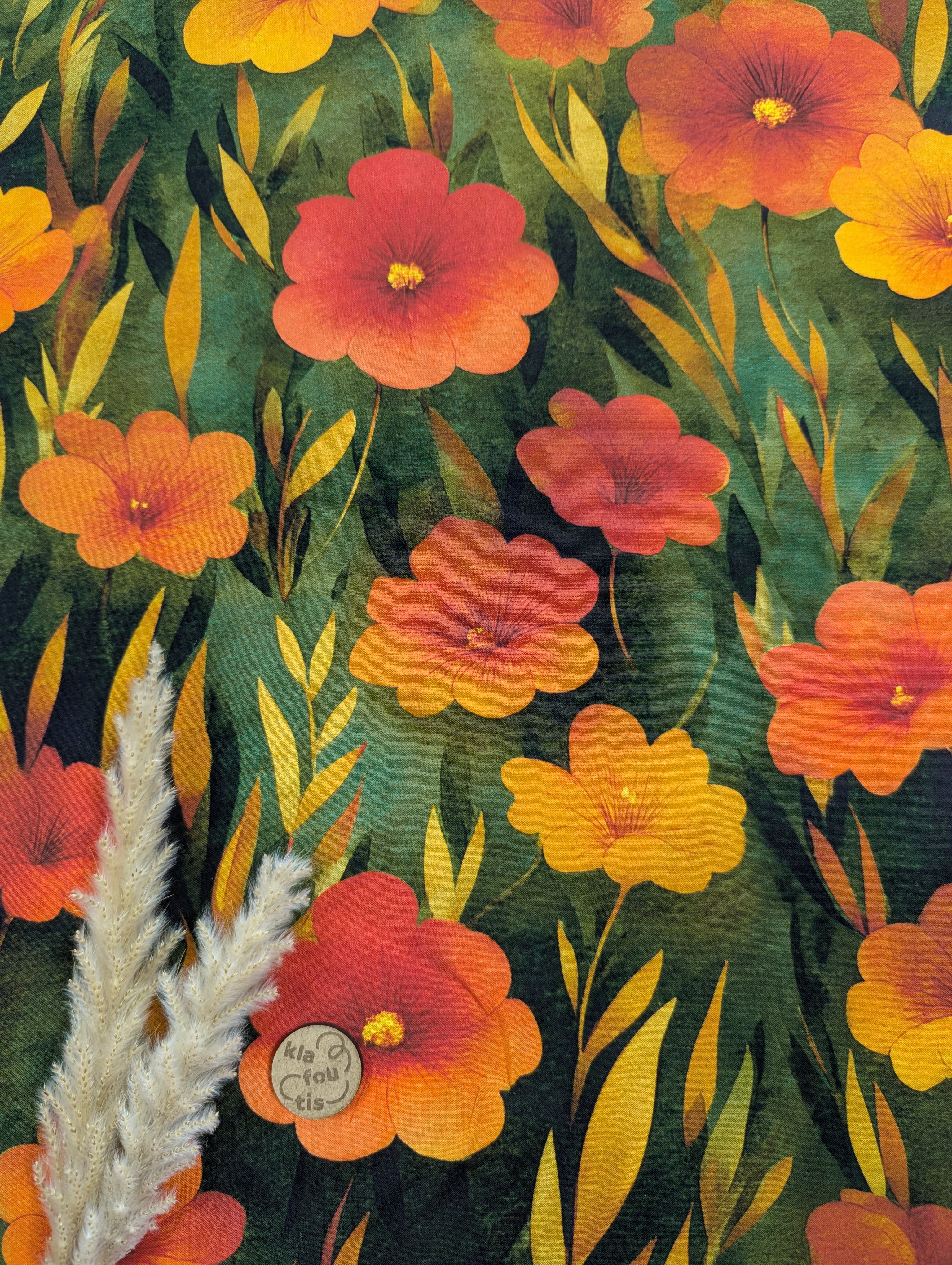 Popeline de viscose EcoVero - champs orangé