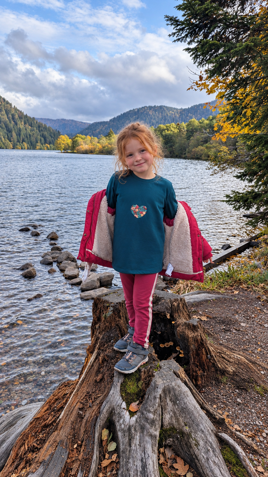Koffret coudre et broder un sweat - Coeur fleuri - avec Gina&Cie