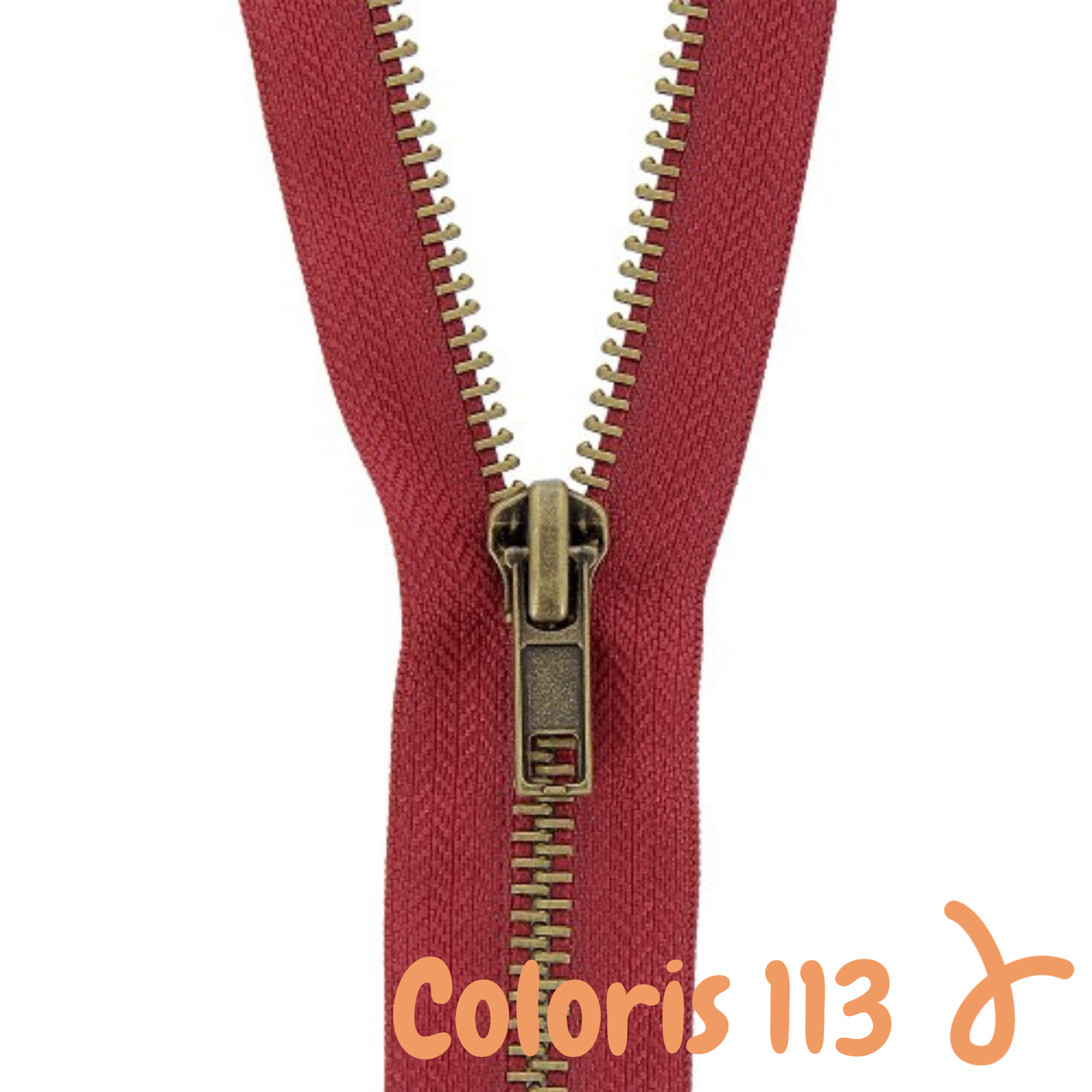 Zip métal séparable - 40 cm