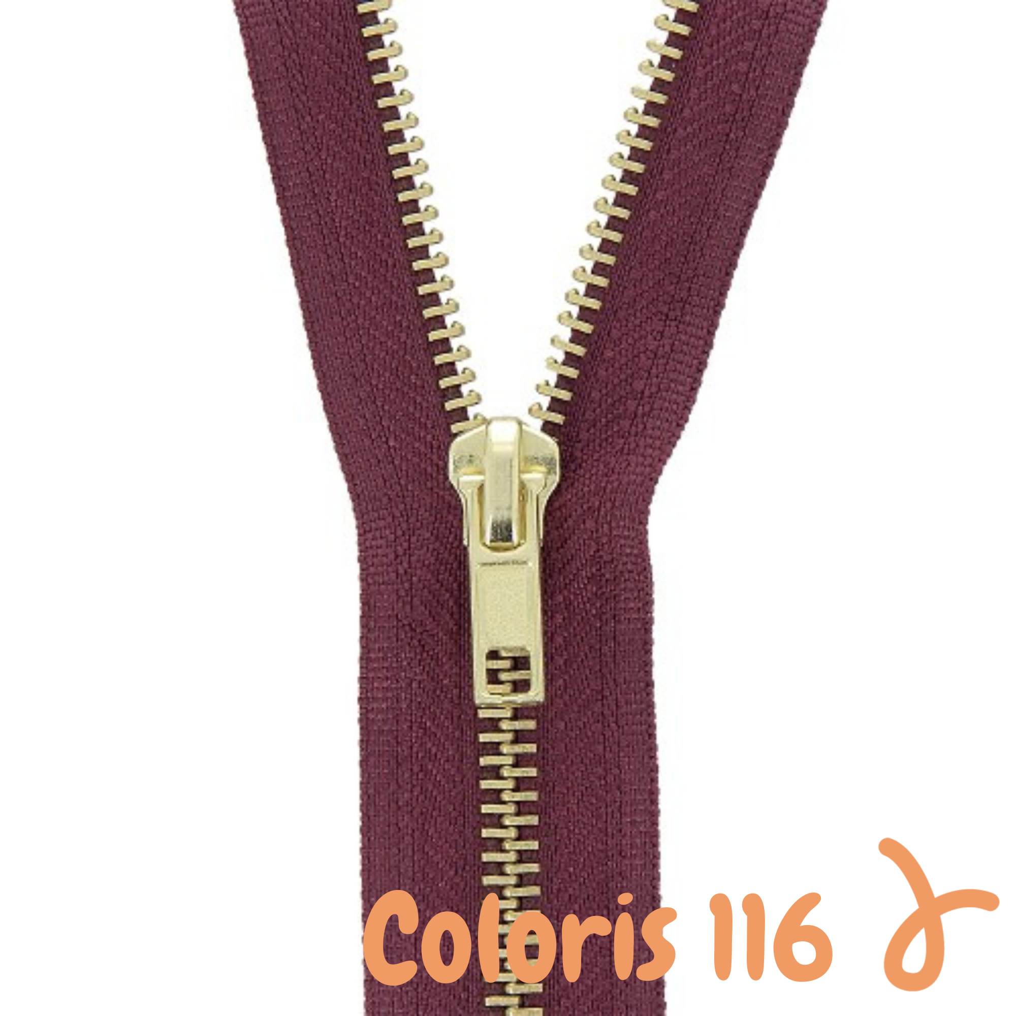 Zip métal séparable - 50 cm