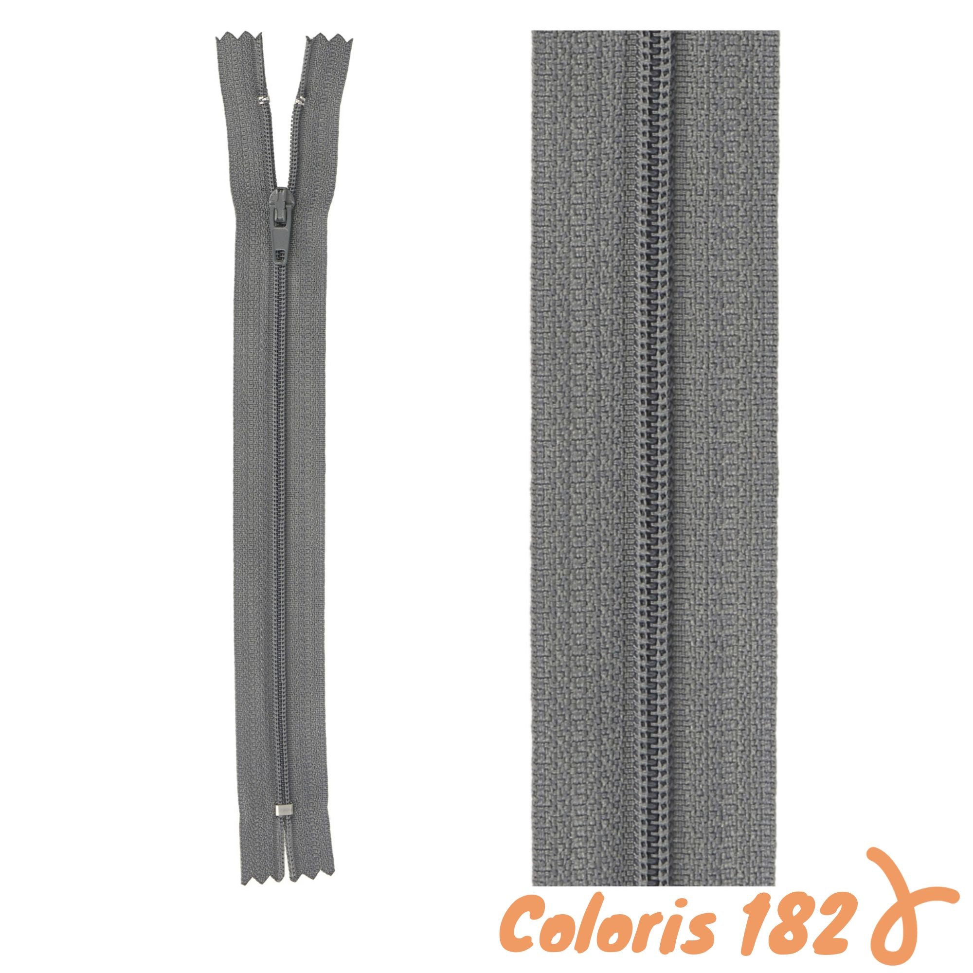 Zip non-séparable - 18 cm