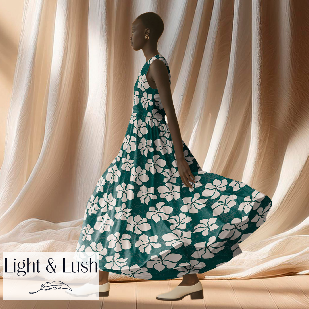 Twill de viscose - Floraison minérale