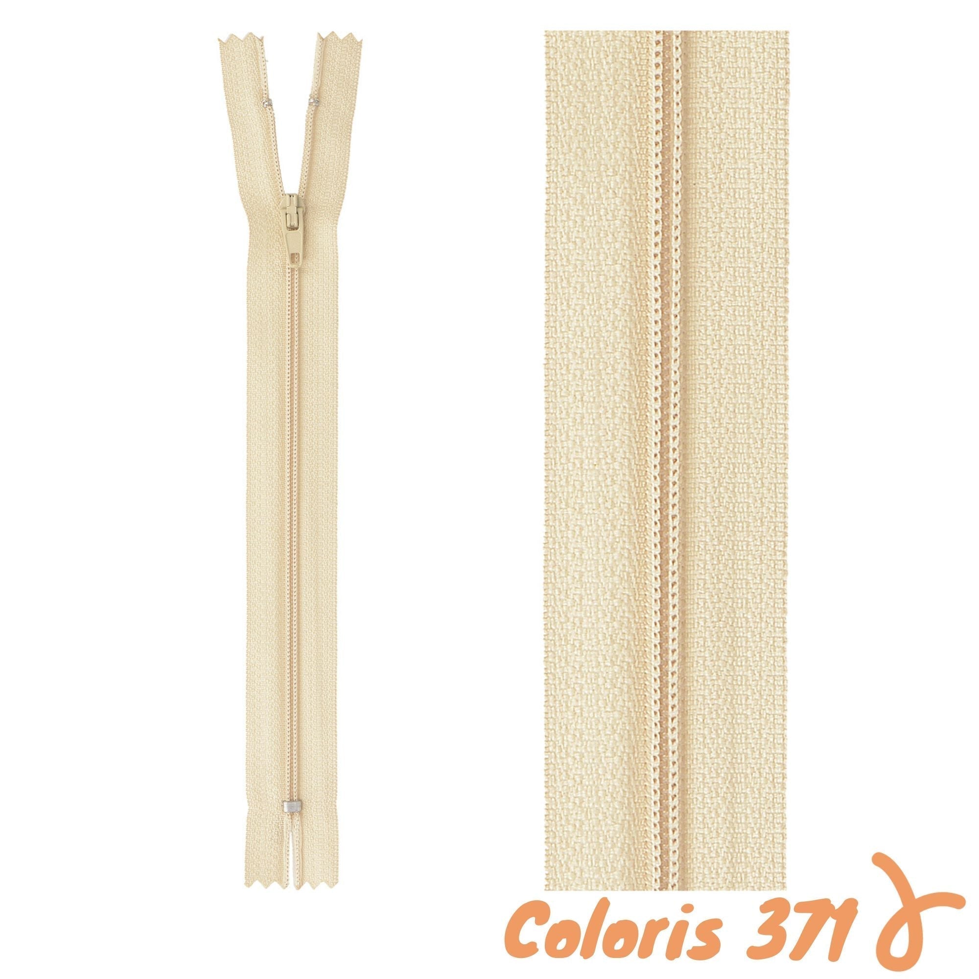 Zip non-séparable - 60 cm