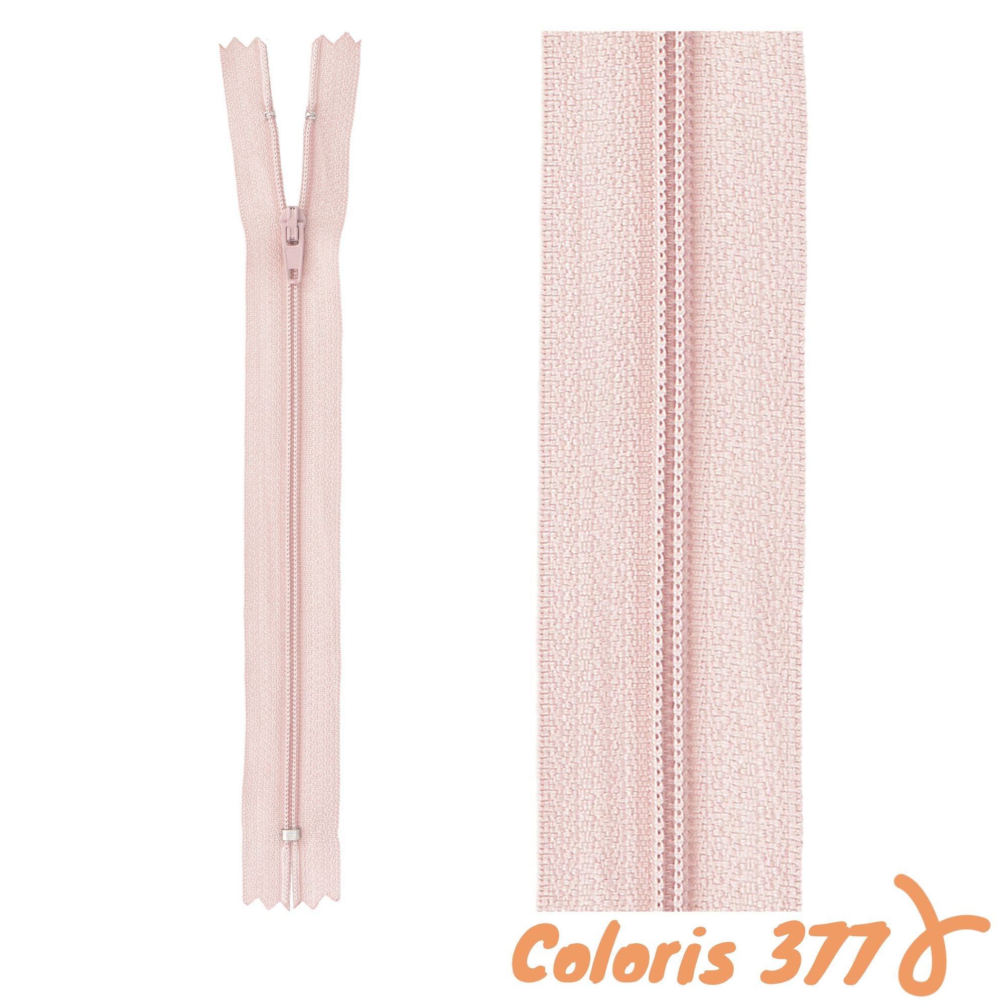 Zip non-séparable - 50 cm