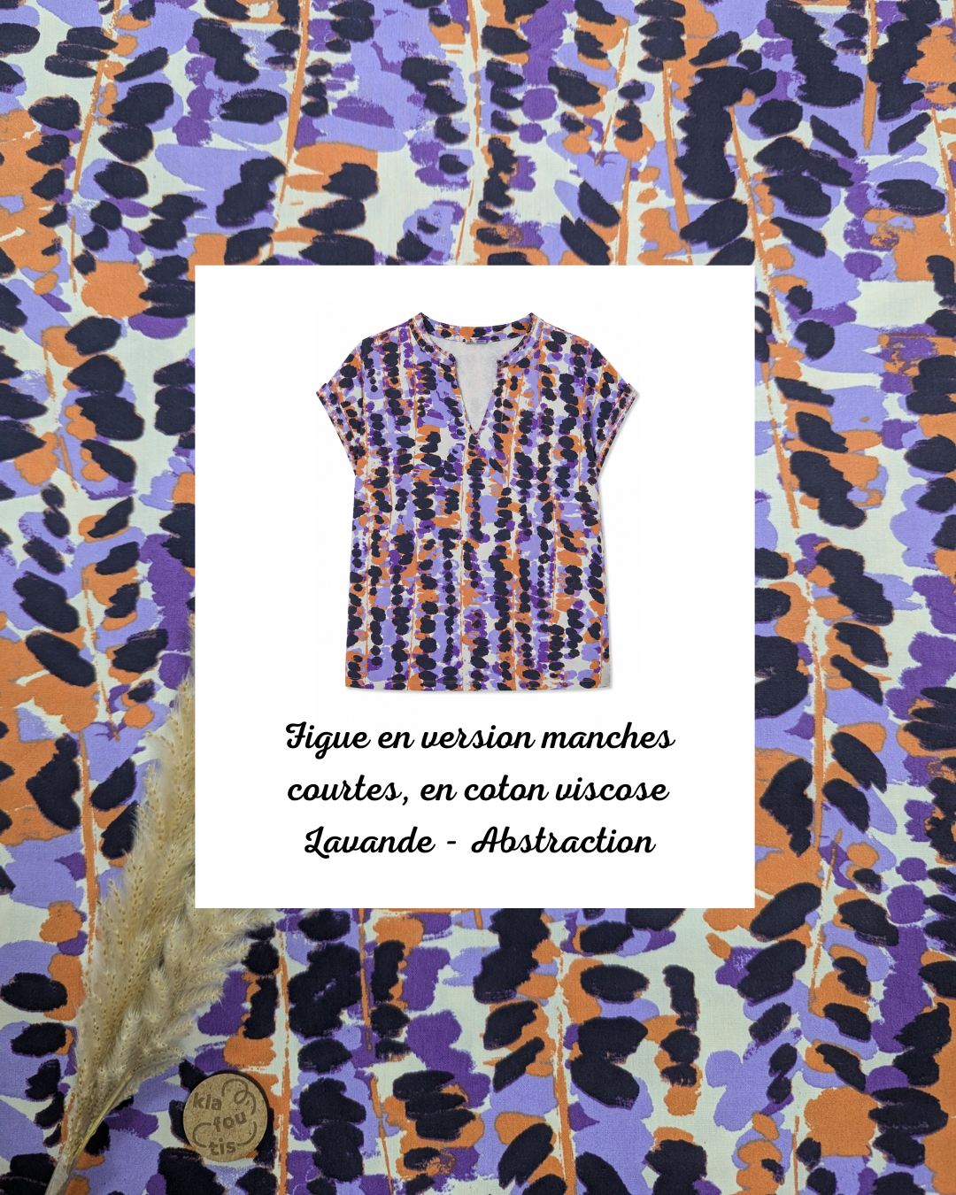 Coton viscose lavande - abstraction