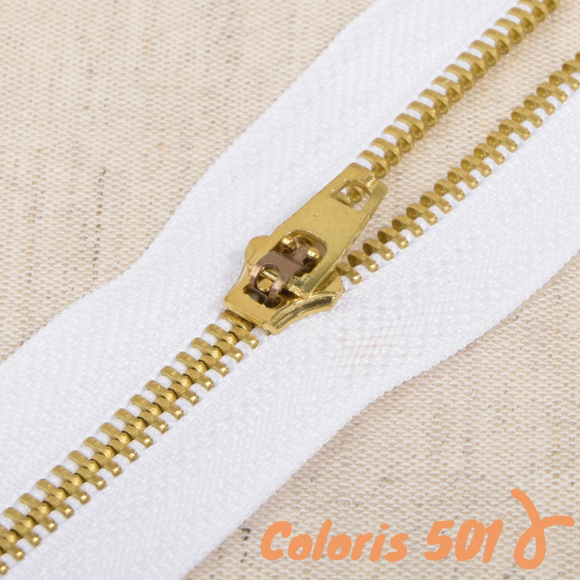 Zip non-séparable métal poche ou pantalon - 10 cm