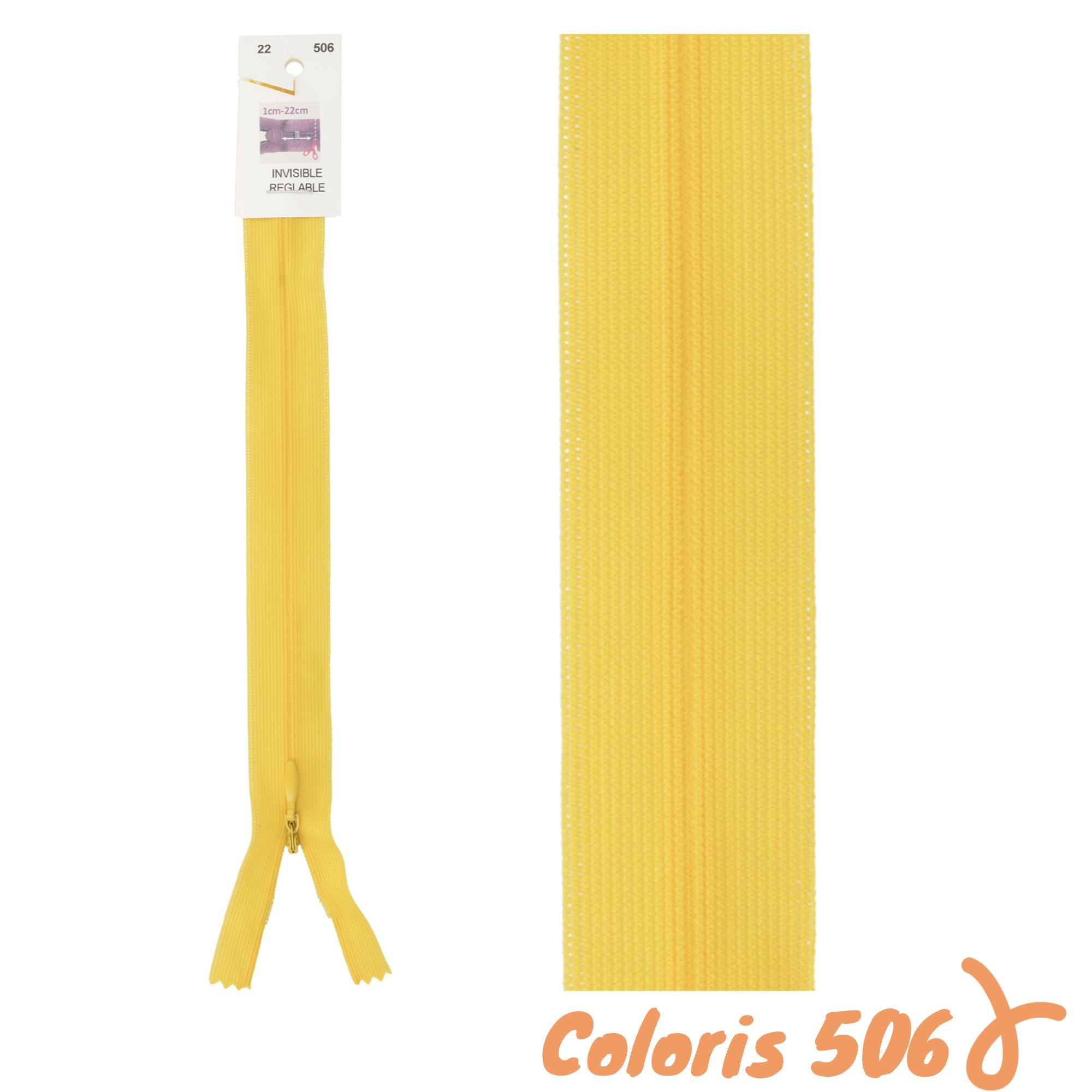 Zip invisibles réglables - 40 à 60 cm