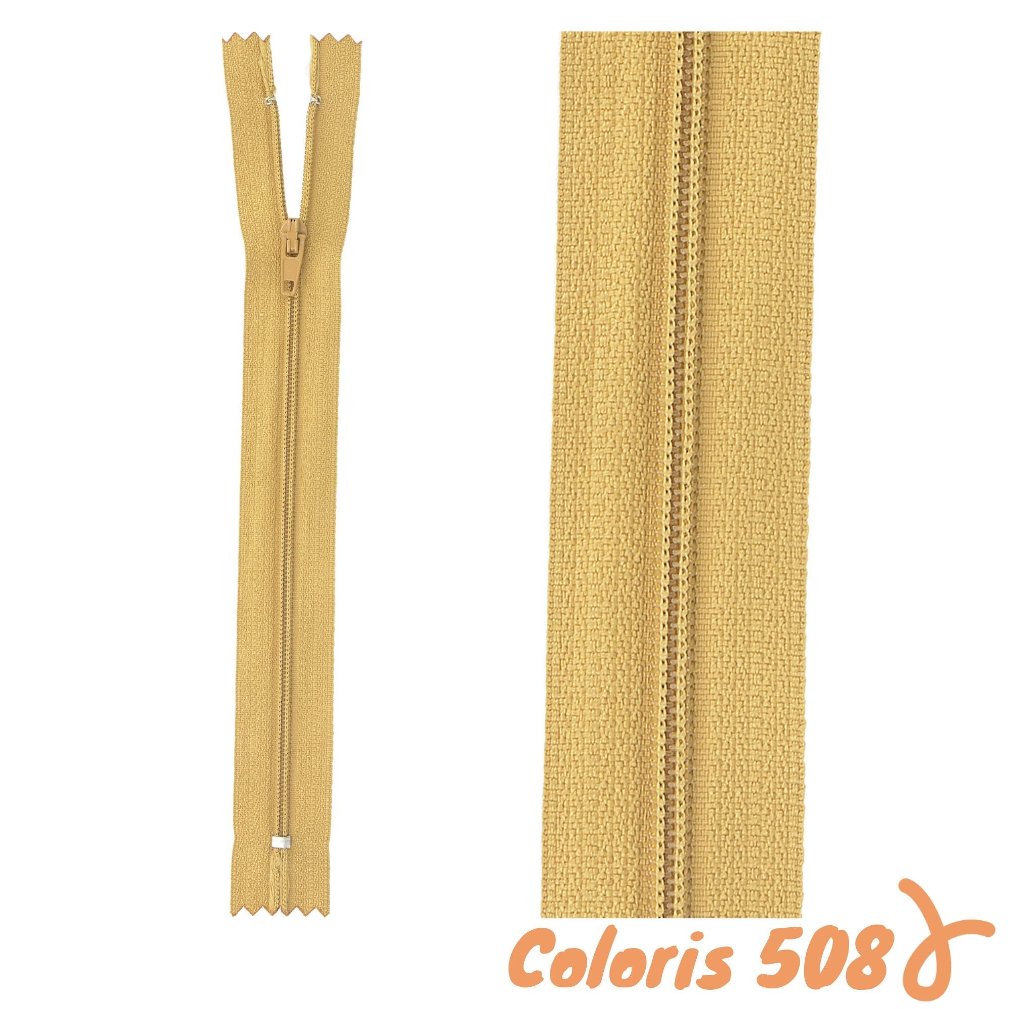 Zip non-séparable - 60 cm