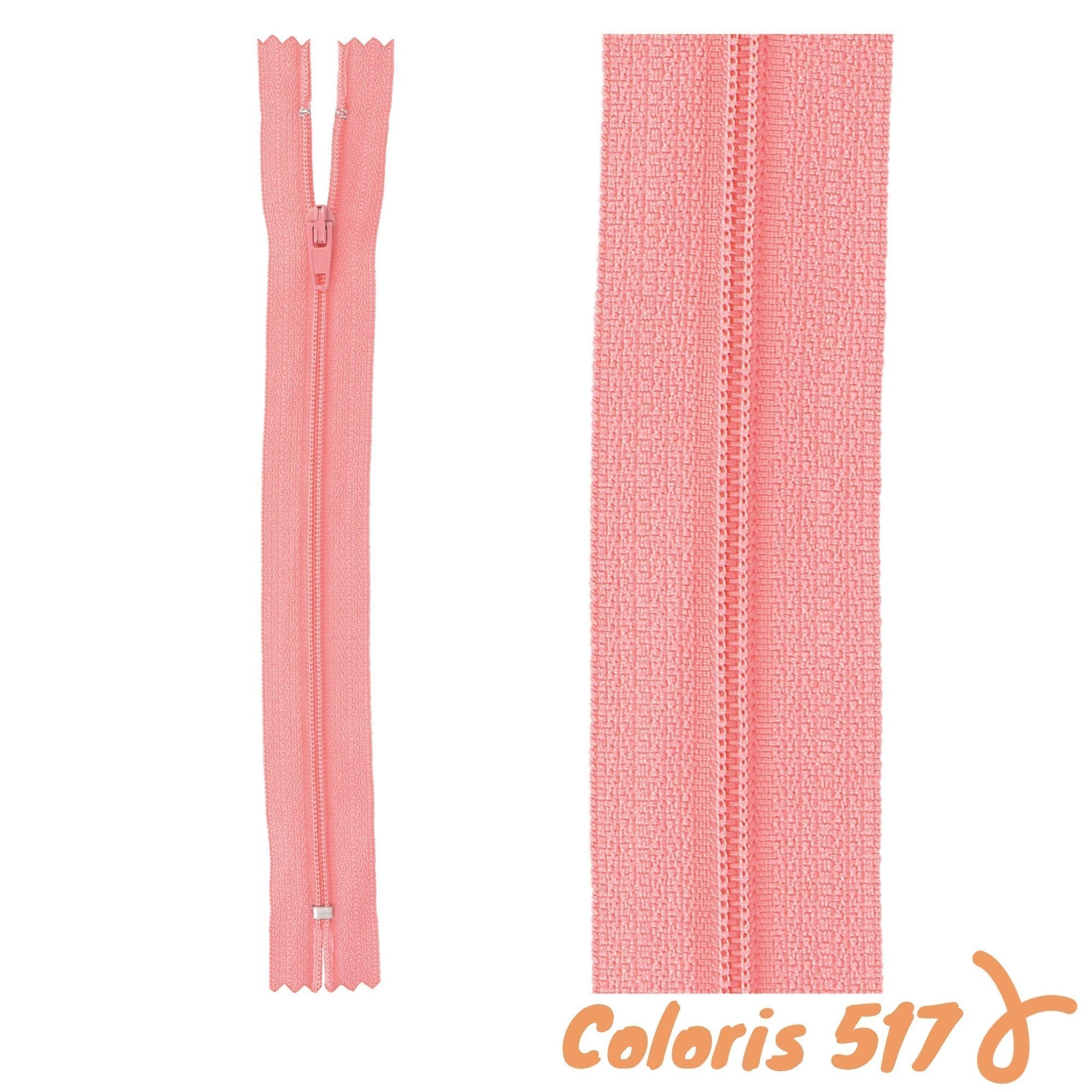 Zip non-séparable - 20 cm