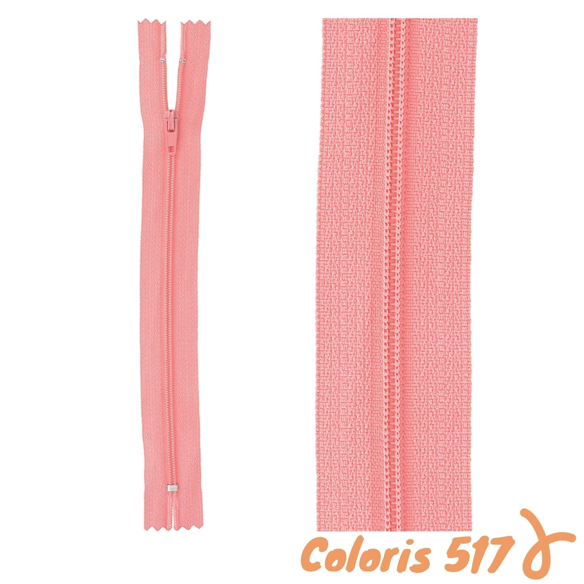 Zip non-séparable - 40 cm