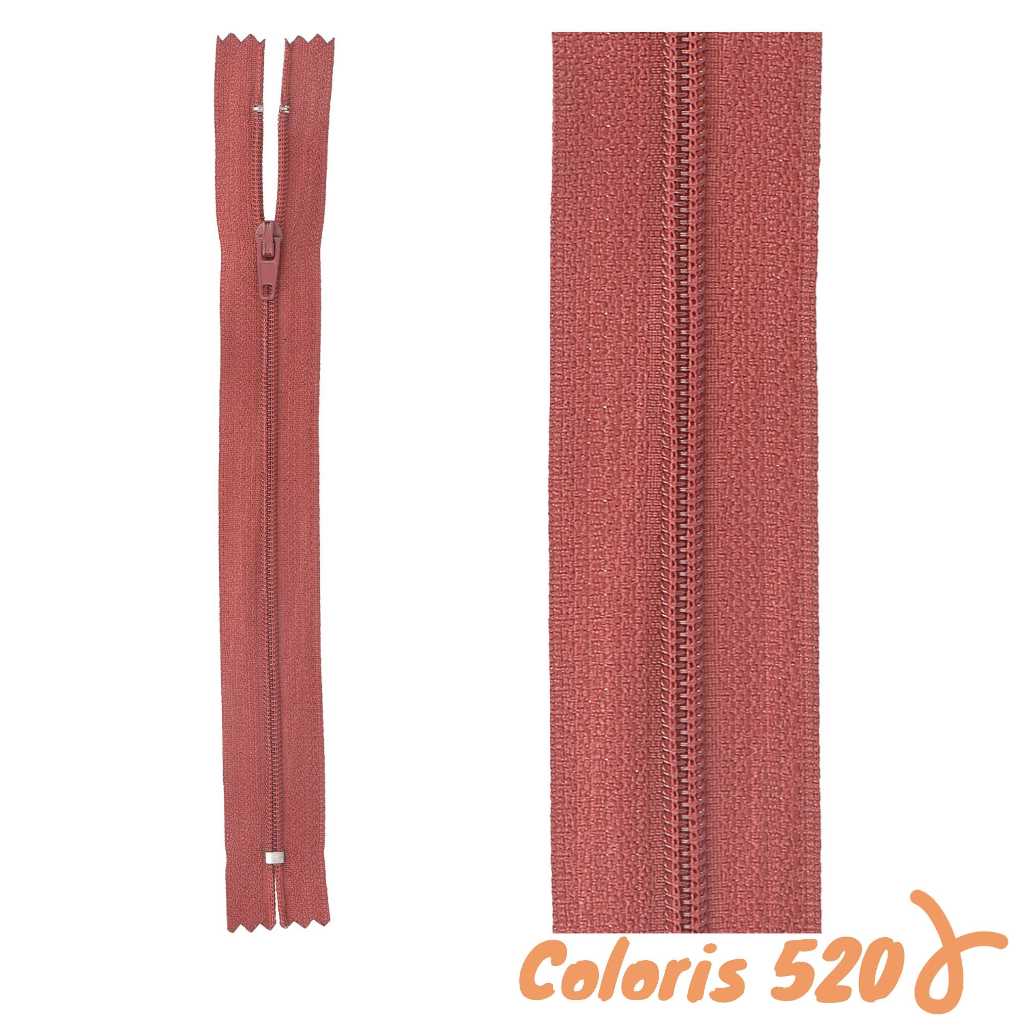 Zip non-séparable - 55 cm