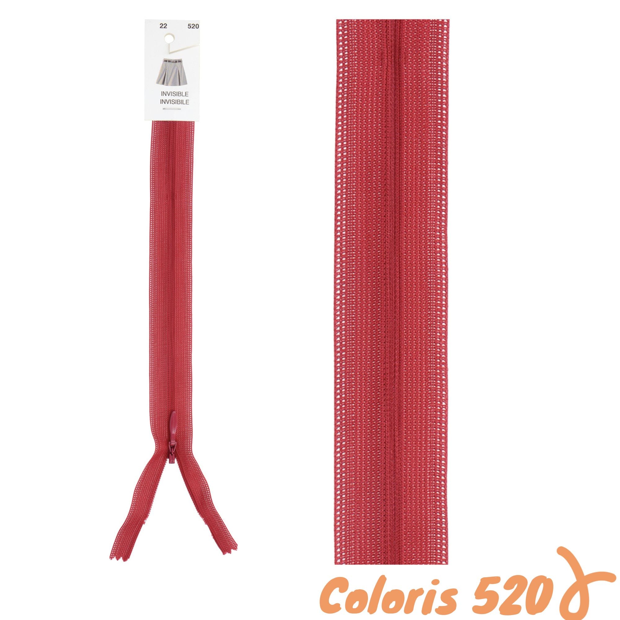 Zip invisibles réglables - 40 à 60 cm