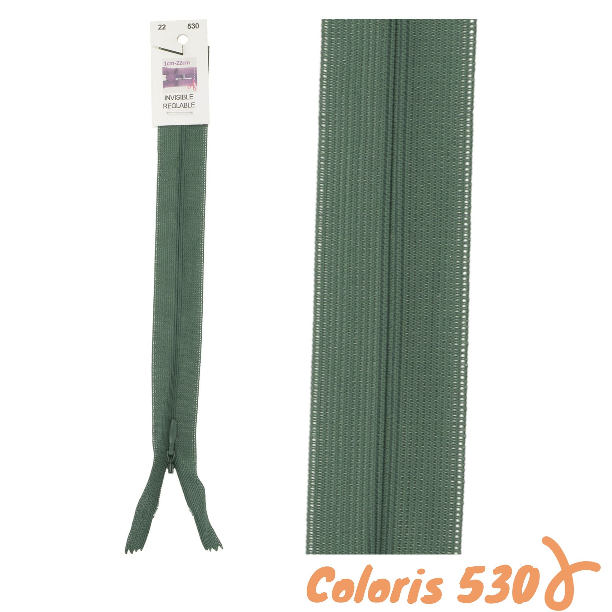 Zip invisibles réglables - 40 à 60 cm