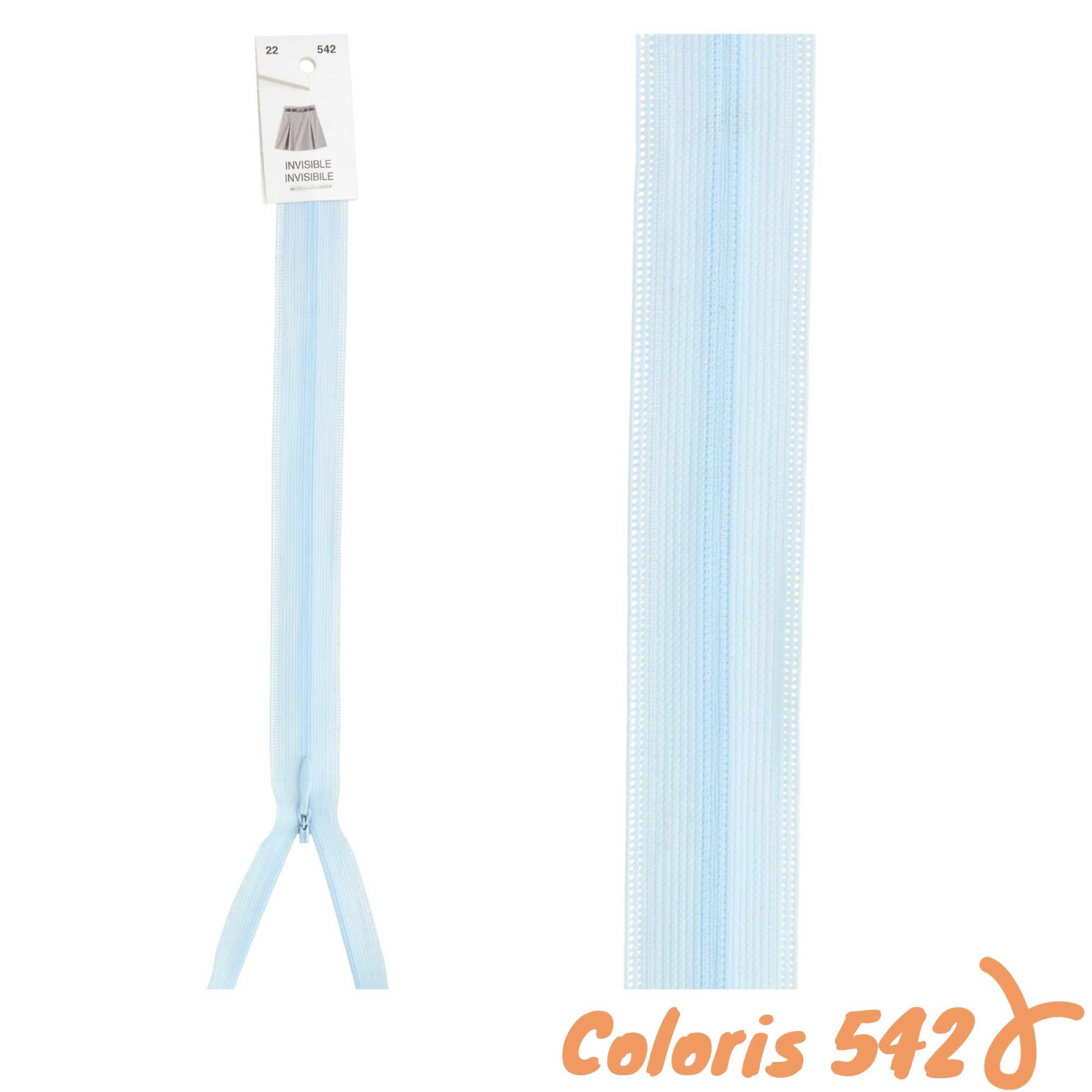 Zip invisibles réglables - 40 à 60 cm