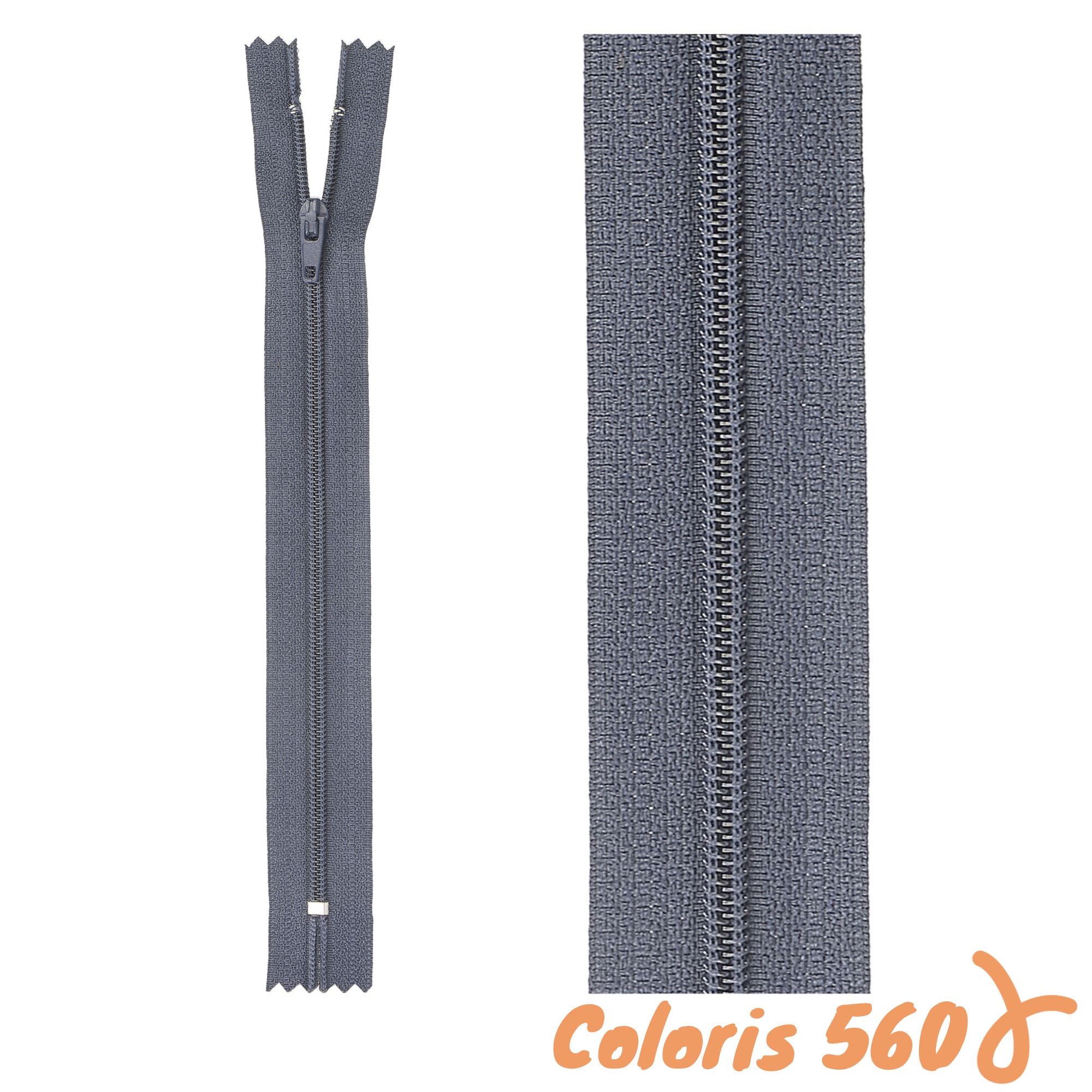 Zip non-séparable - 35 cm