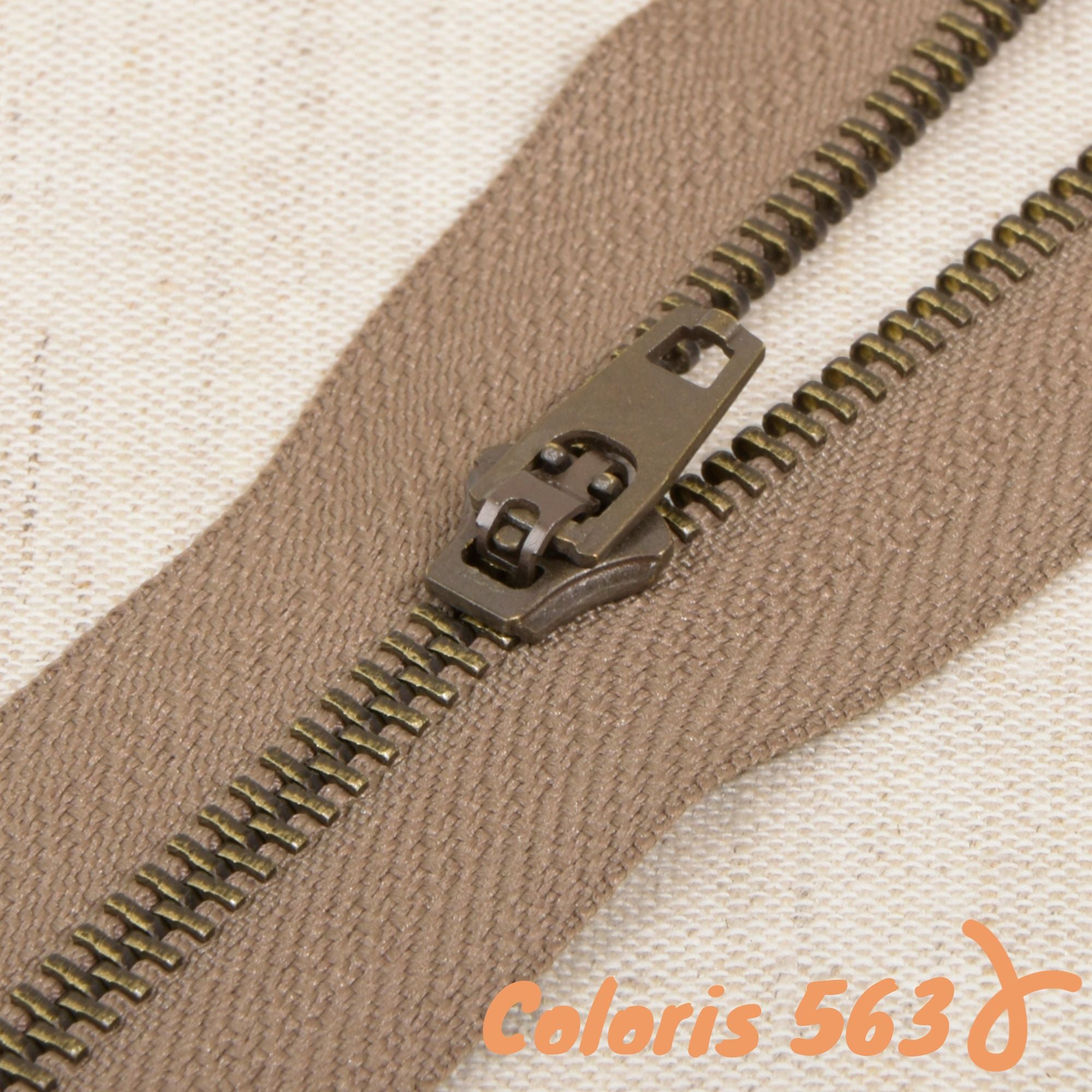 Zip non-séparable métal poche ou pantalon - 10 cm