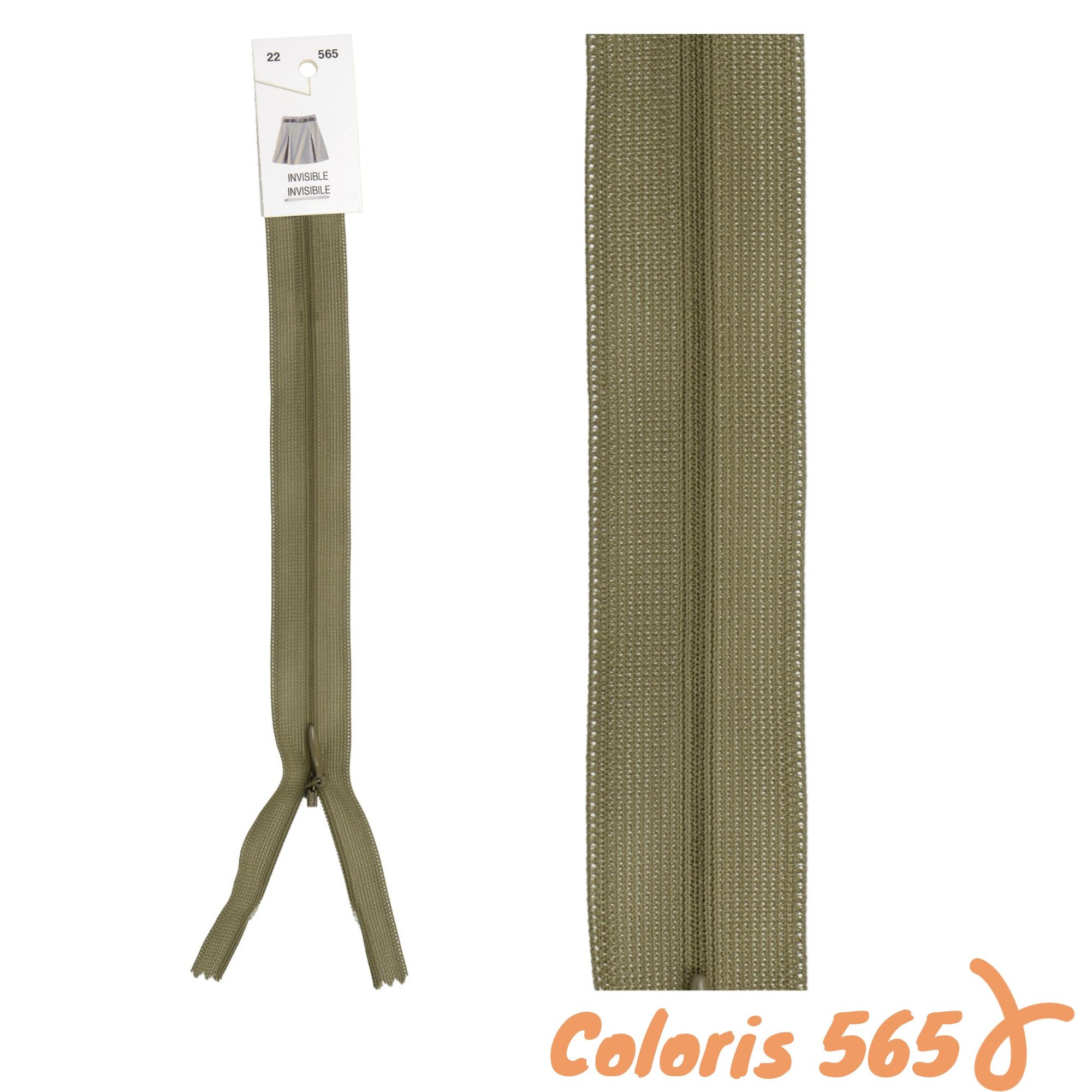 Zip invisibles réglables - 1 à 22 cm