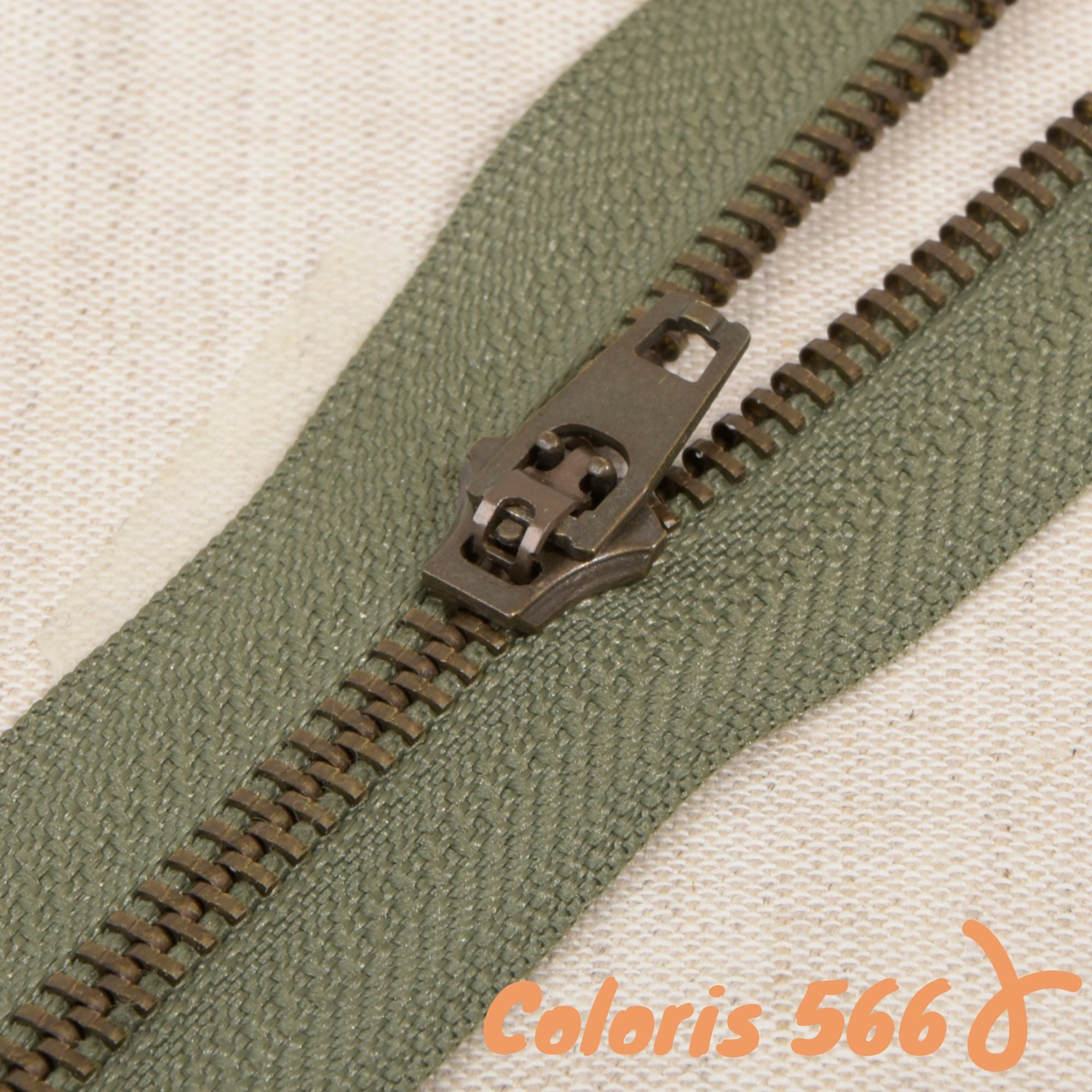 Zip non-séparable métal poche ou pantalon - 12 cm