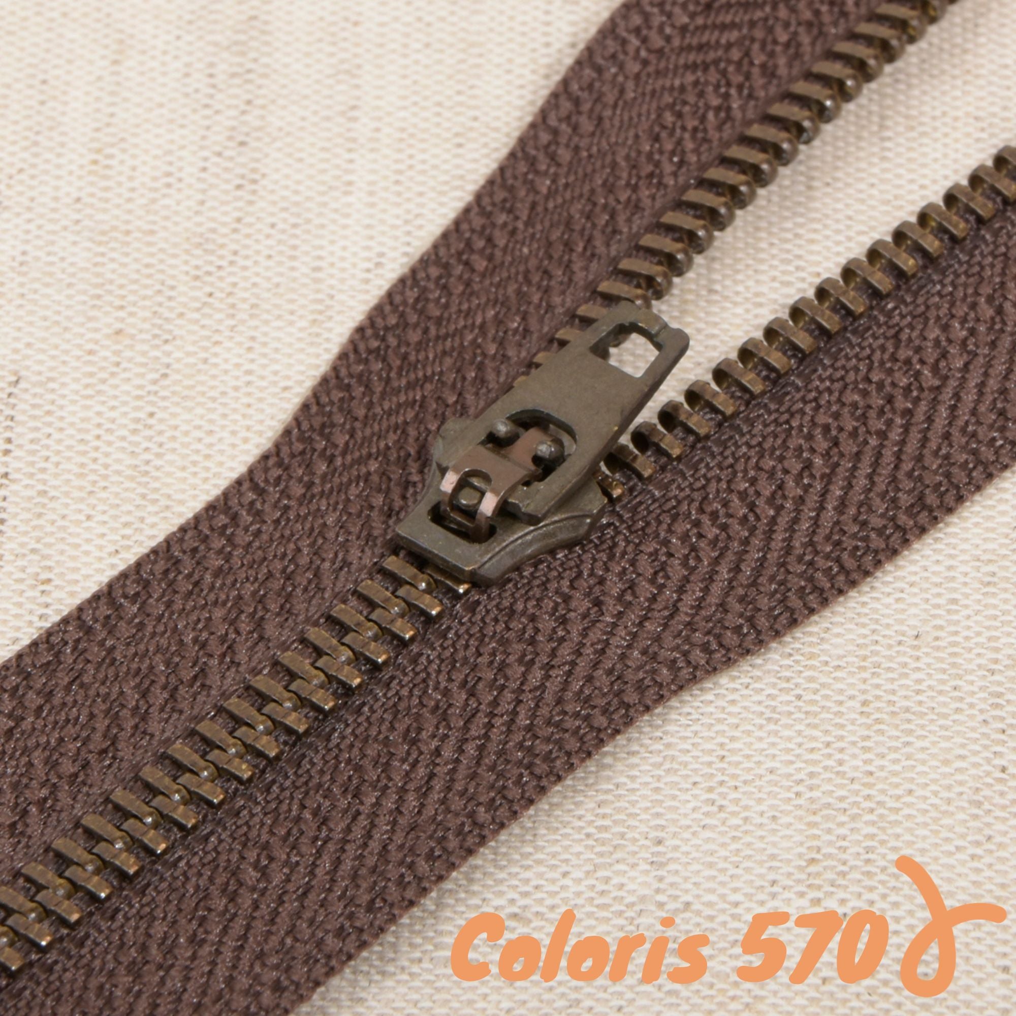 Zip non-séparable métal poche ou pantalon - 10 cm