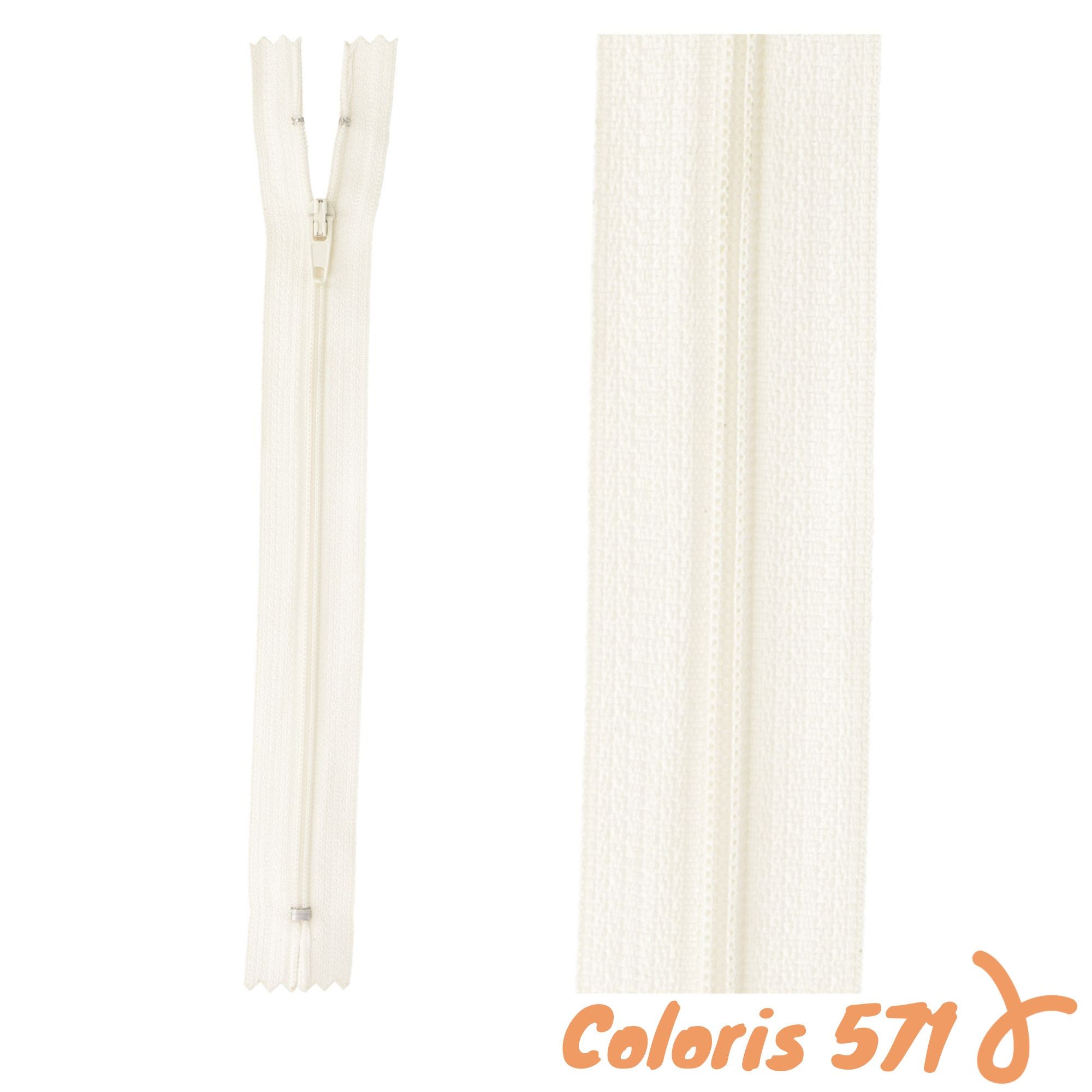 Zip non-séparable - 35 cm