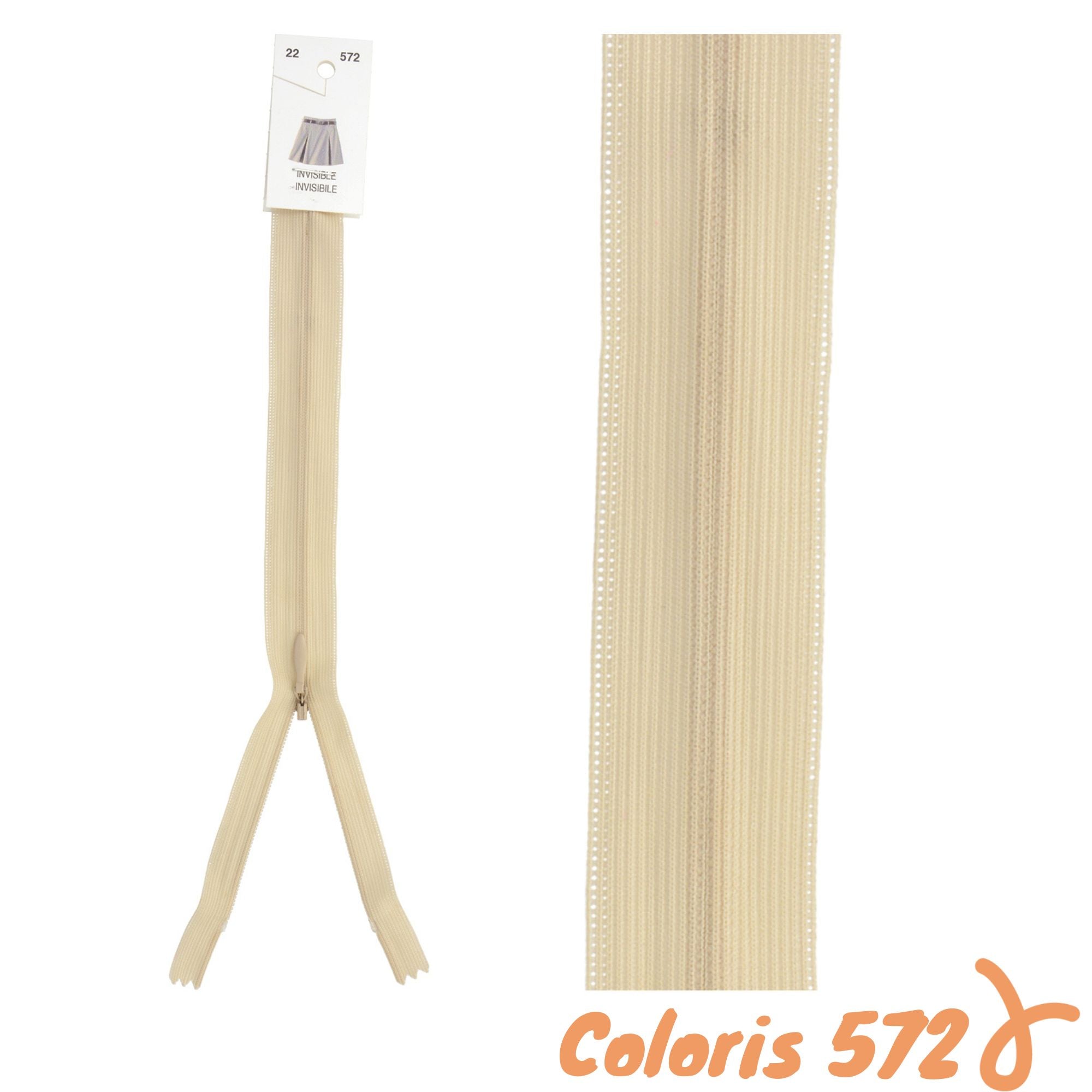 Zip invisibles réglables - 40 à 60 cm