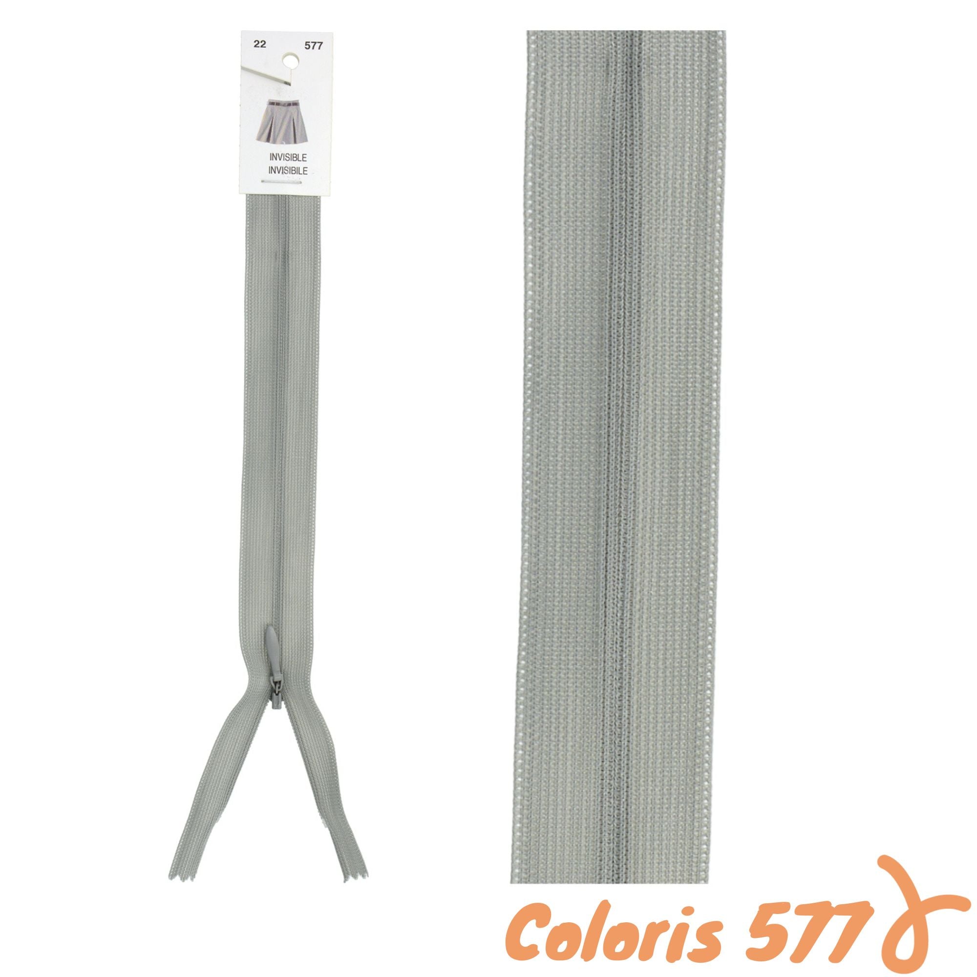 Zip invisibles réglables - 40 à 60 cm