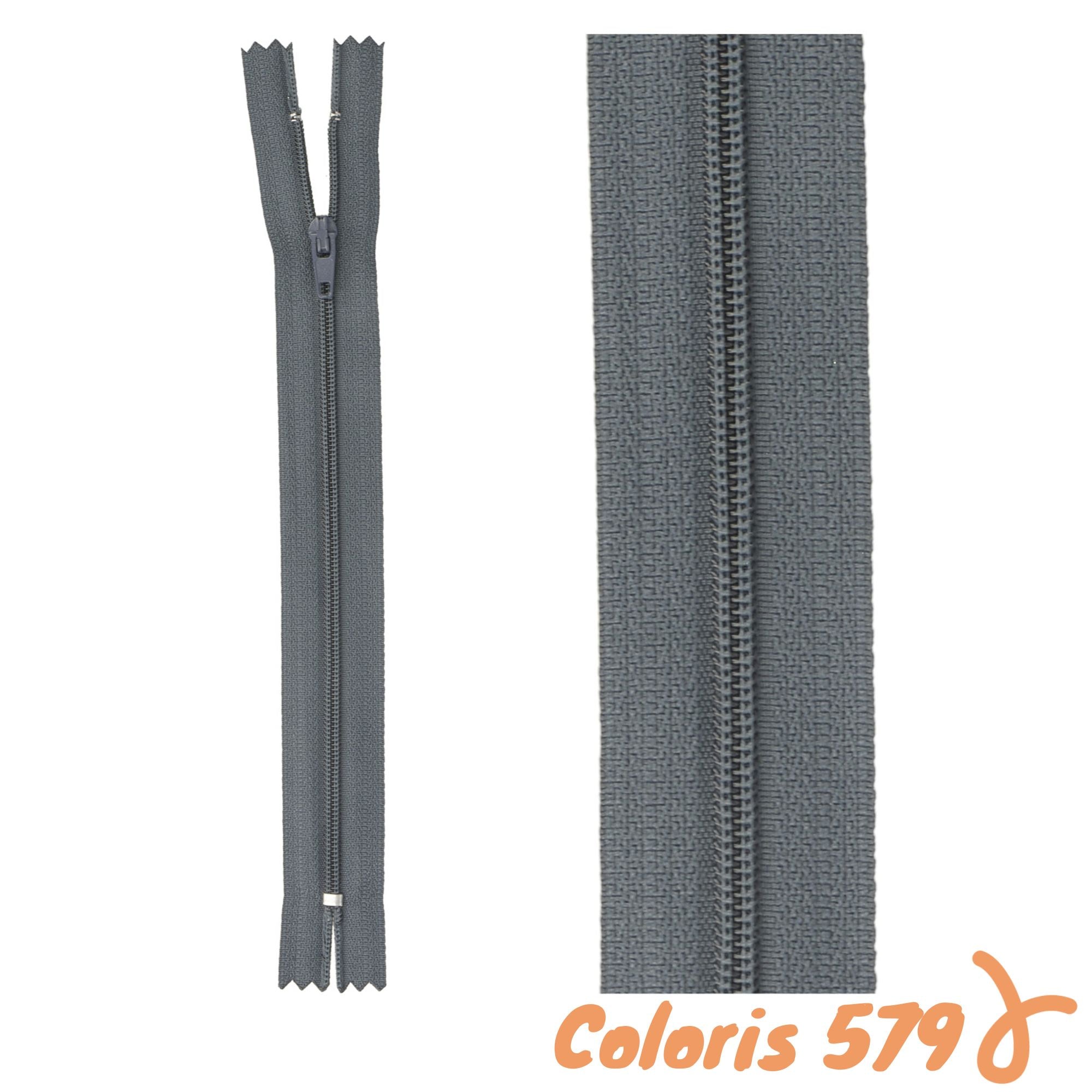 Zip non-séparable - 20 cm