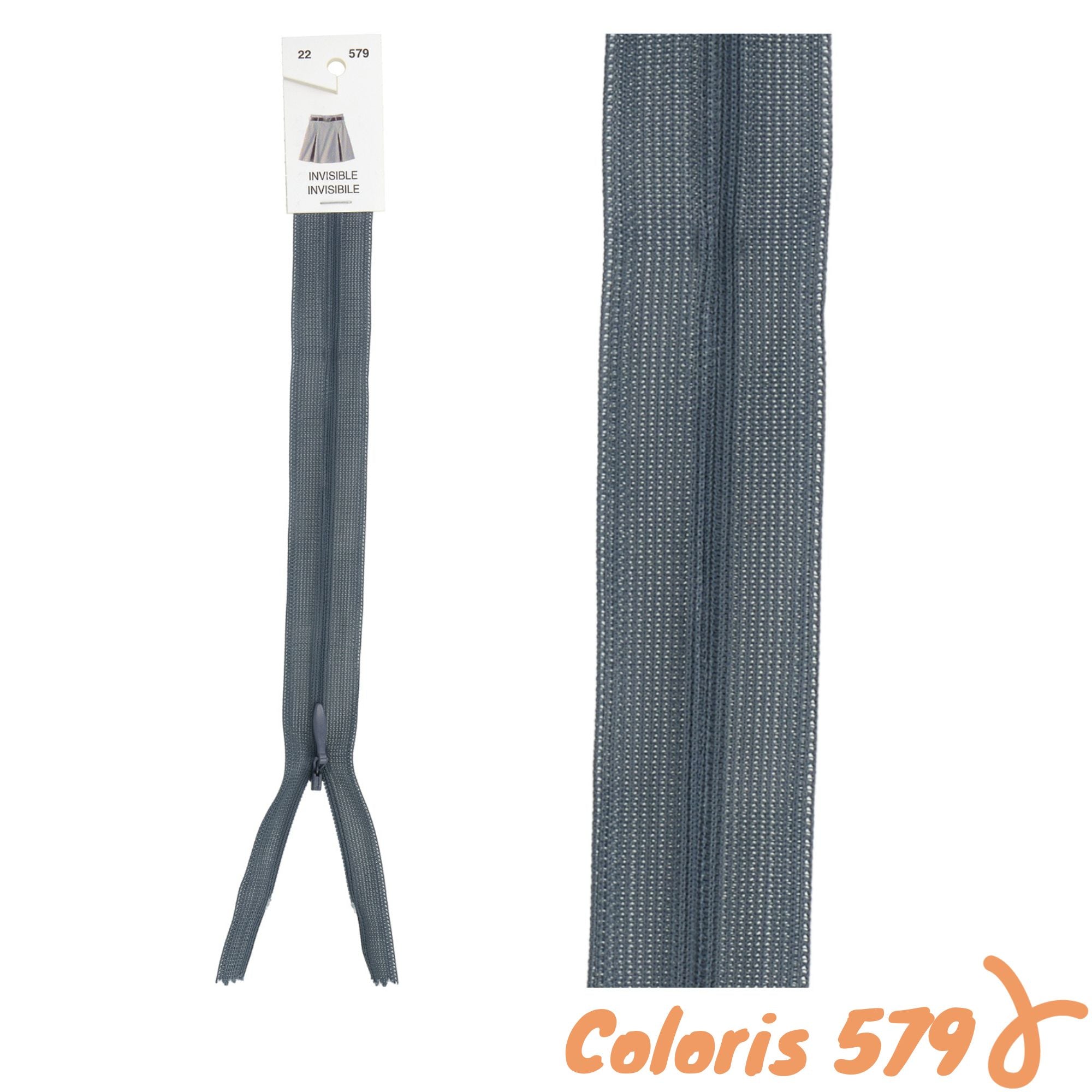Zip invisibles réglables - 22 à 40 cm