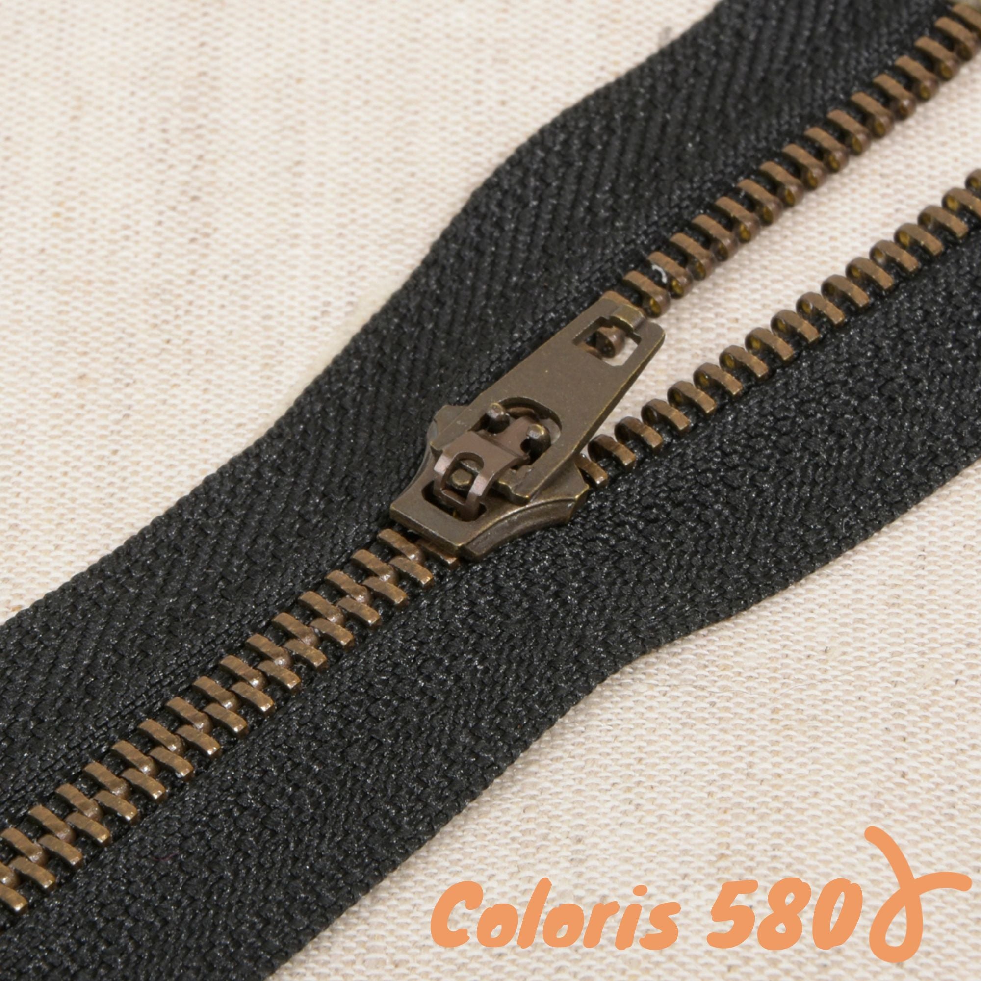 Zip non-séparable métal poche ou pantalon - 10 cm