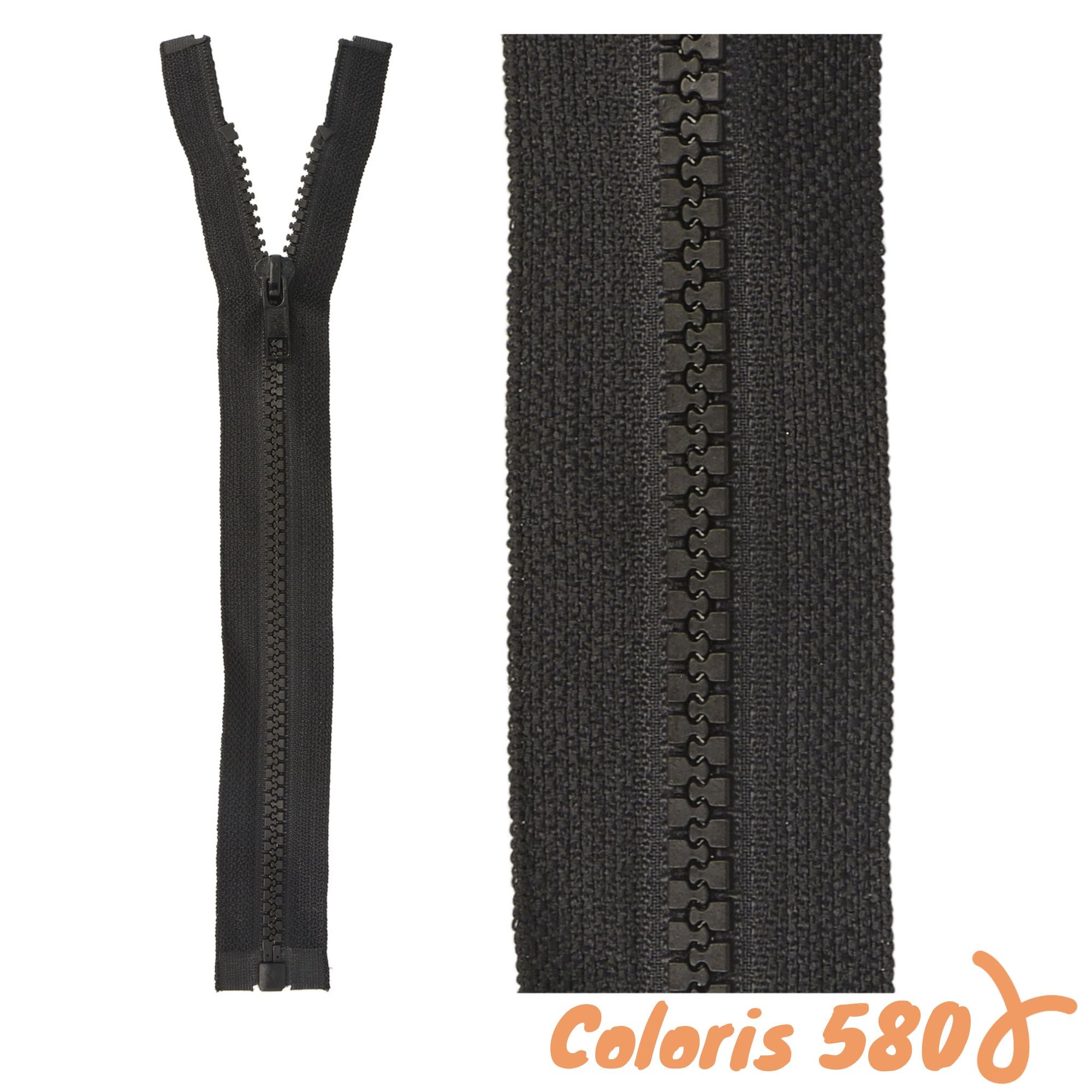 Zip séparable double curseur - 75 cm