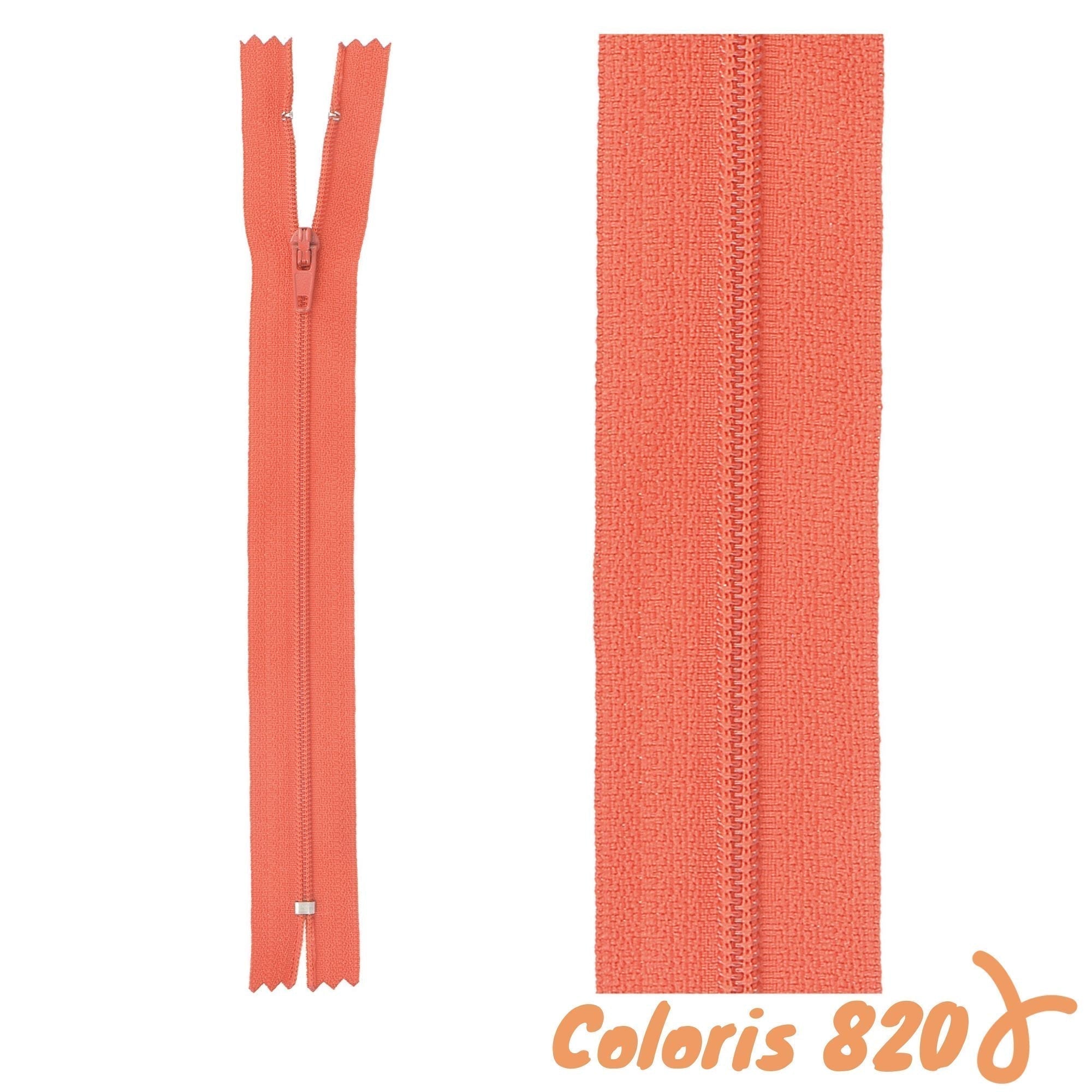 Zip non-séparable - 40 cm