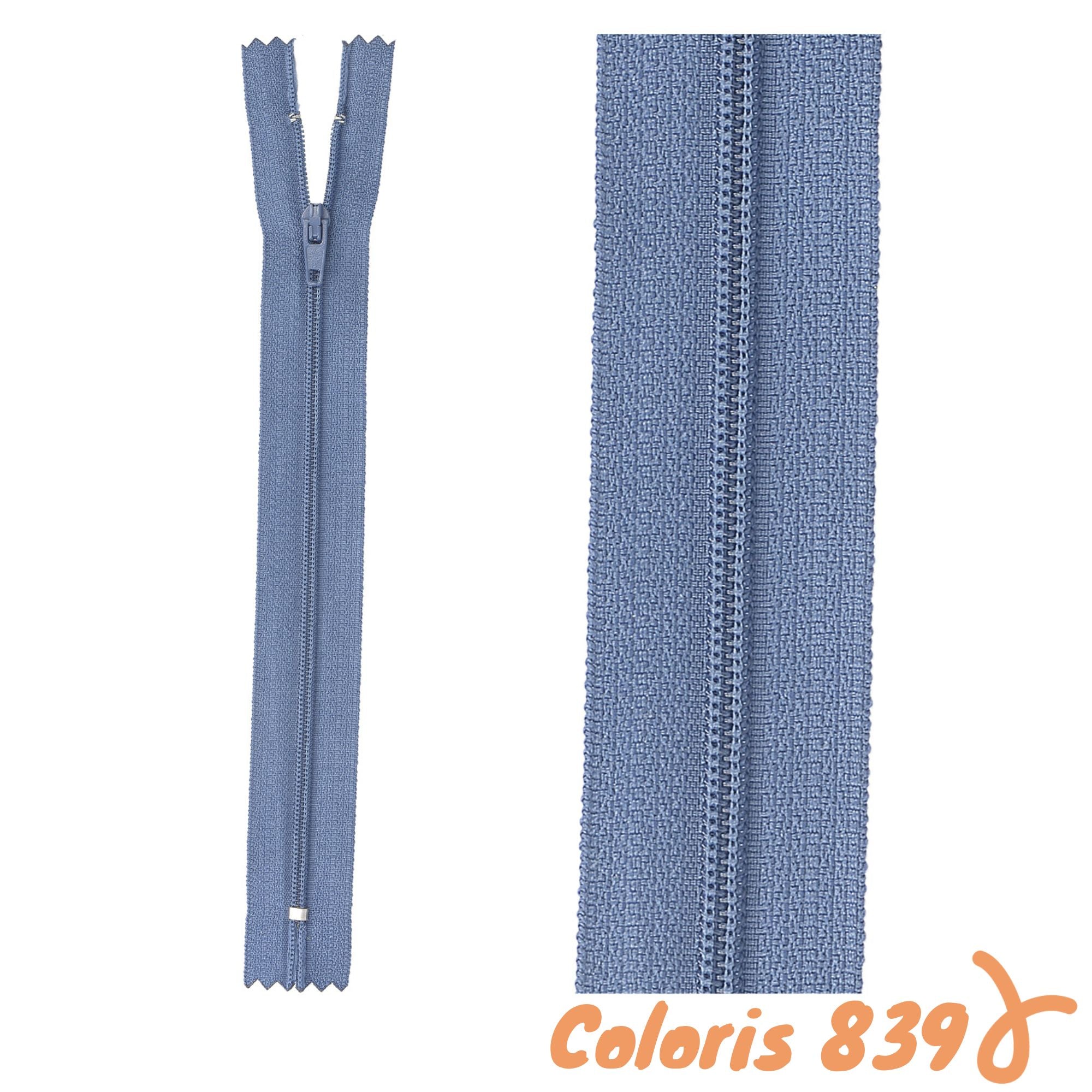 Zip non-séparable - 50 cm