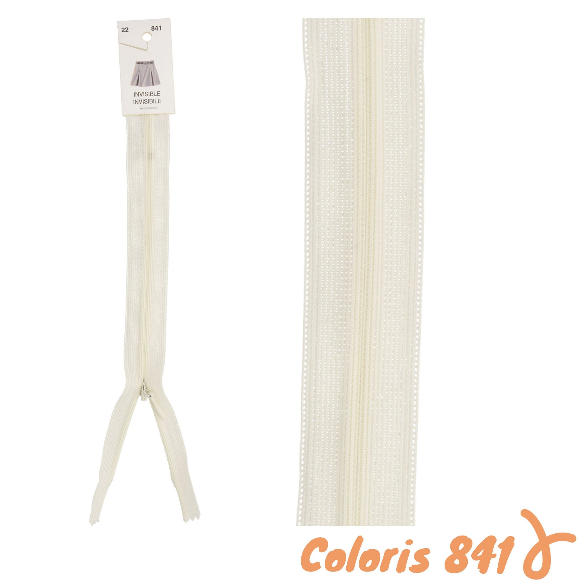 Zip invisibles réglables - 40 à 60 cm