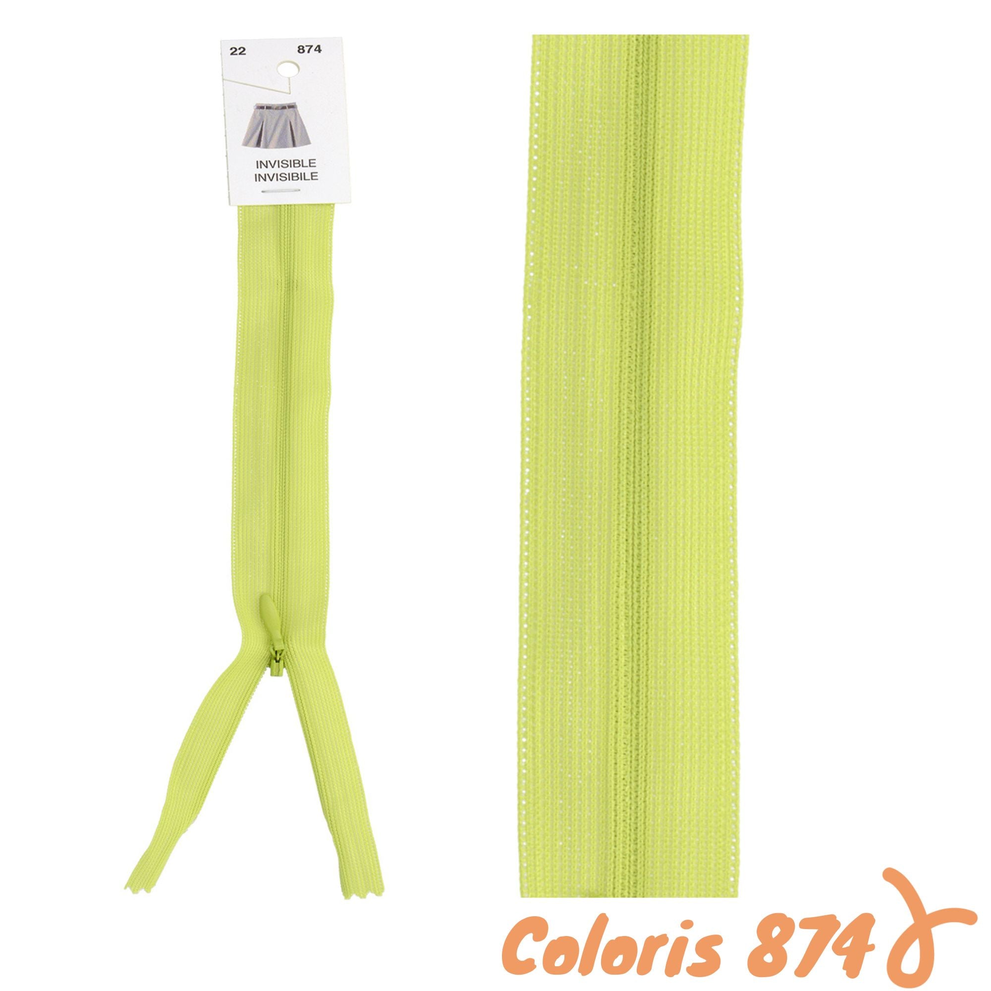 Zip invisibles réglables - 22 à 40 cm