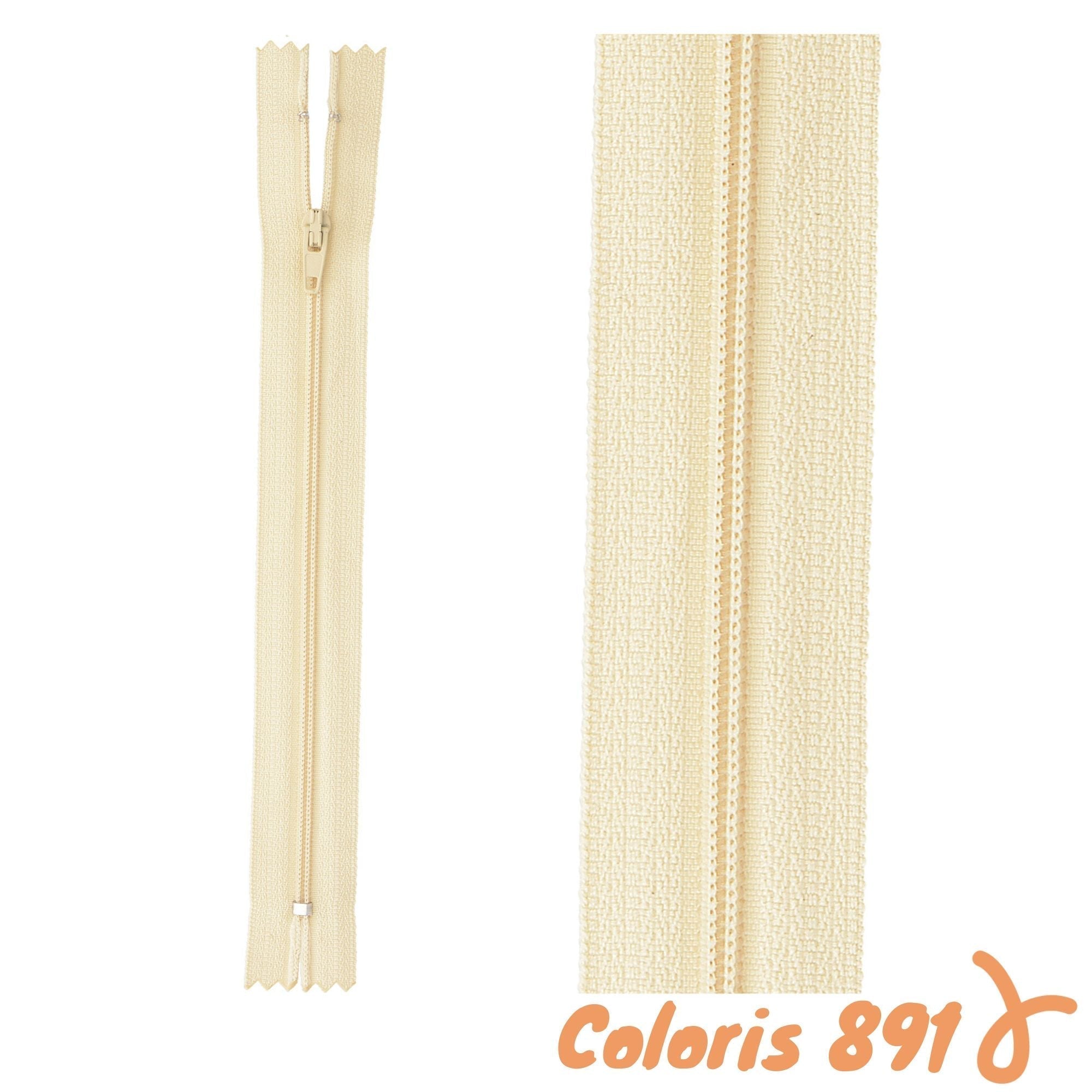 Zip non-séparable - 30 cm