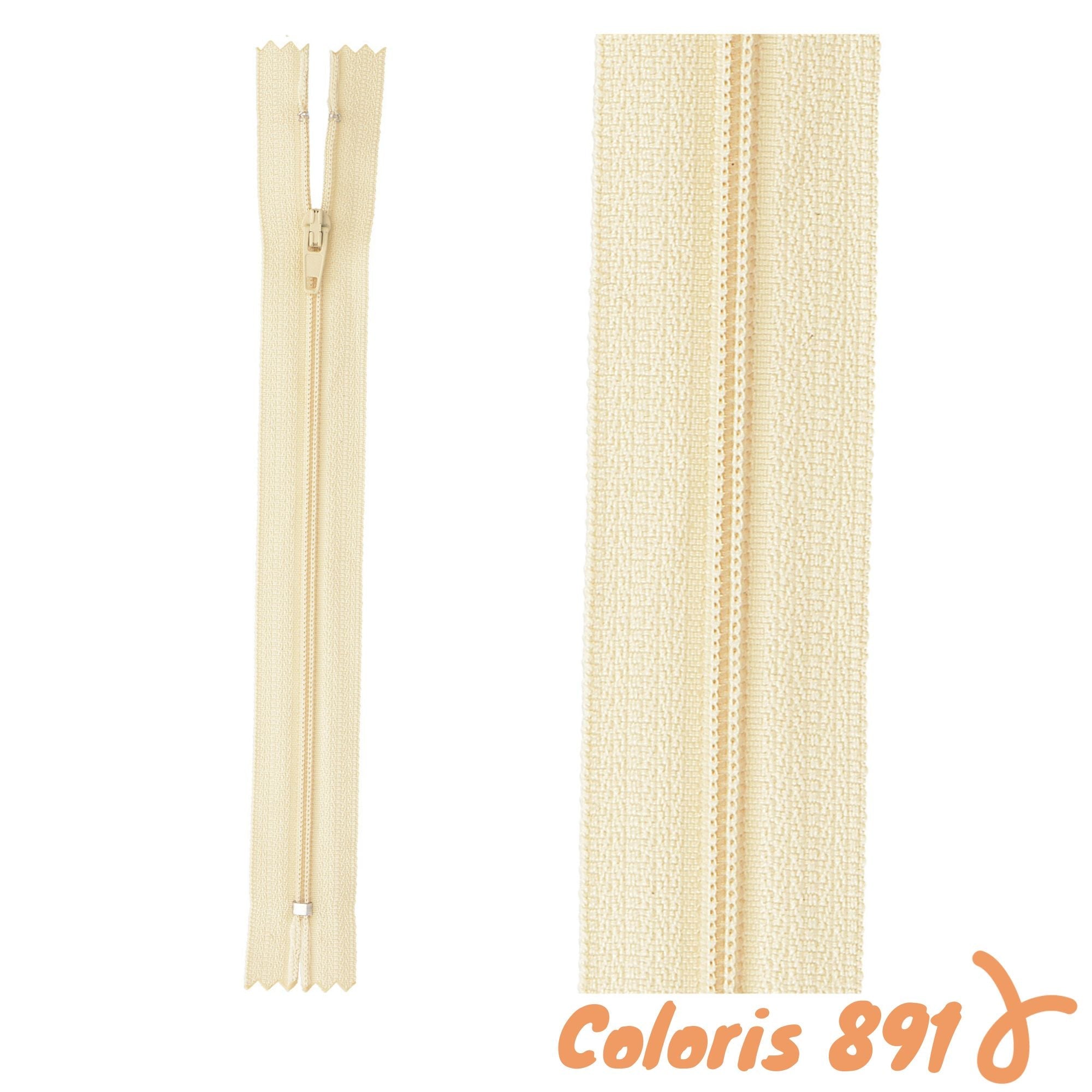 Zip non-séparable - 12 cm