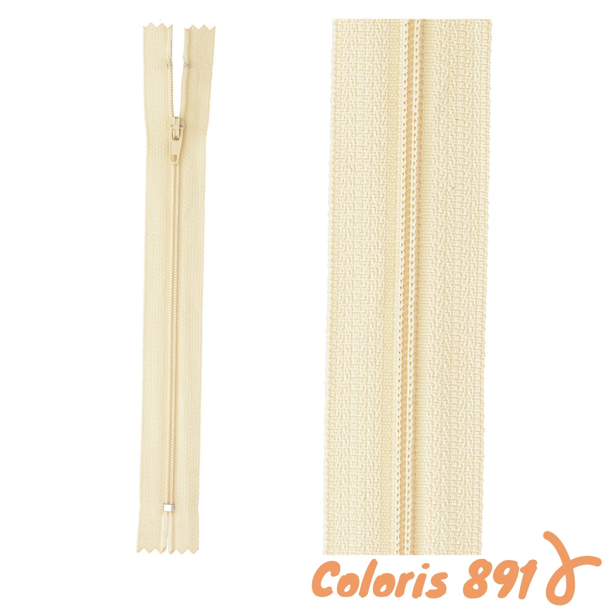 Zip non-séparable - 10 cm