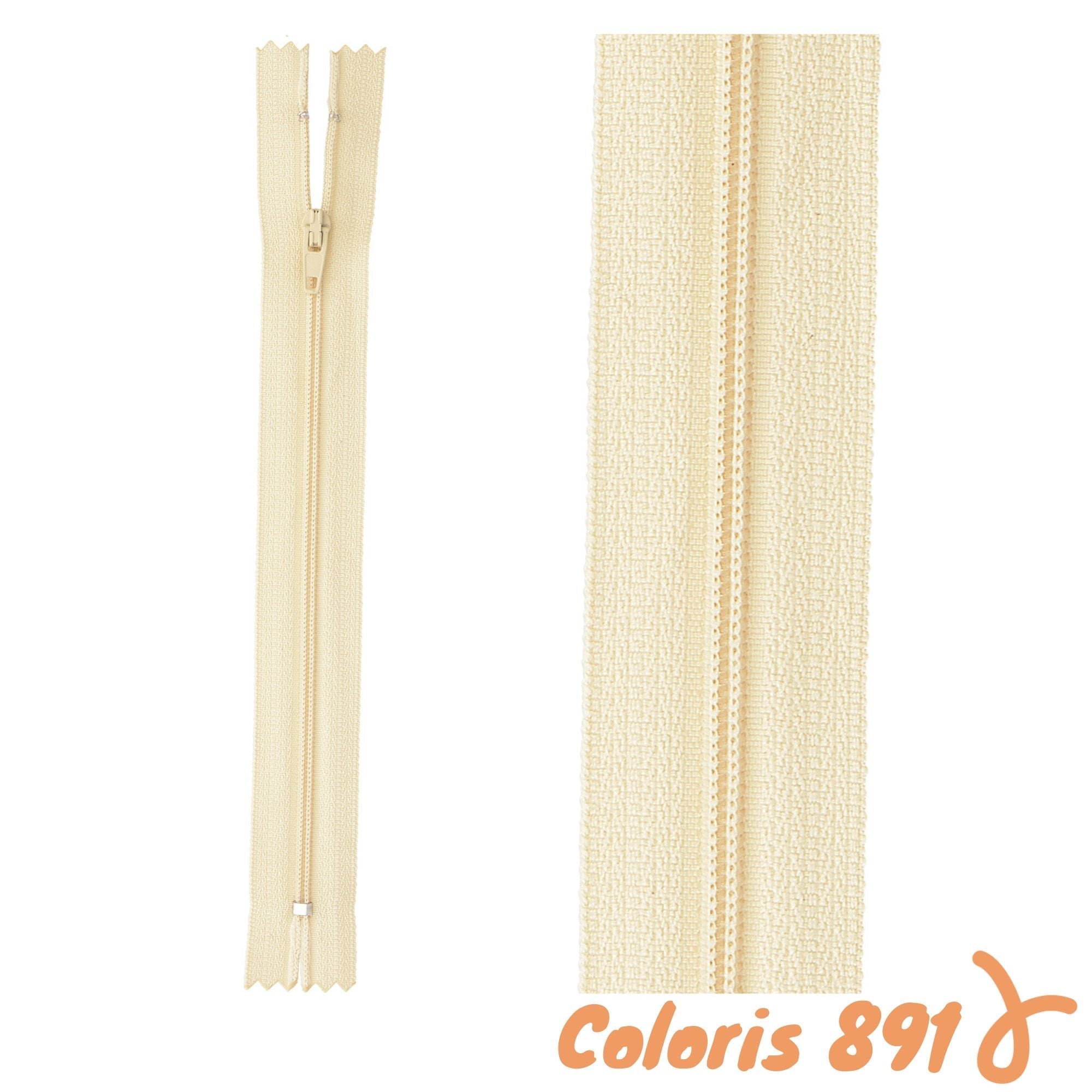 Zip non-séparable - 15 cm