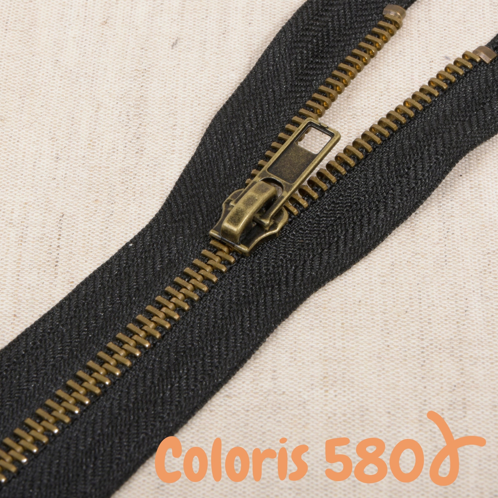 Zip métal séparable - 80 cm