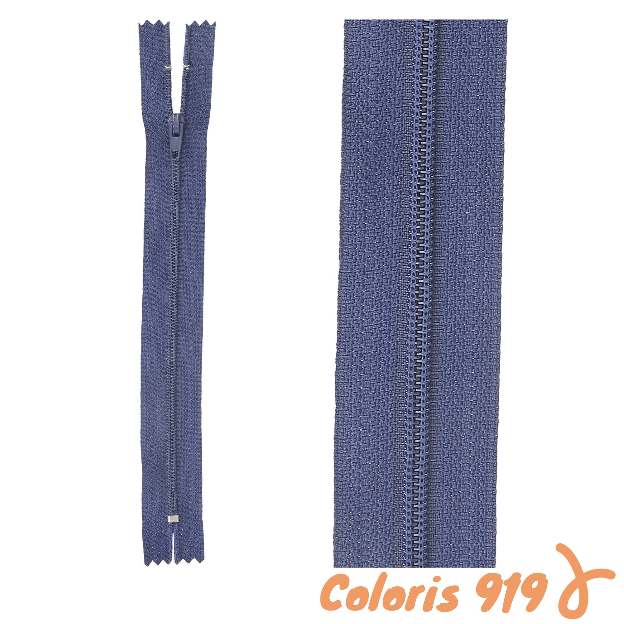 Zip non-séparable - 20 cm