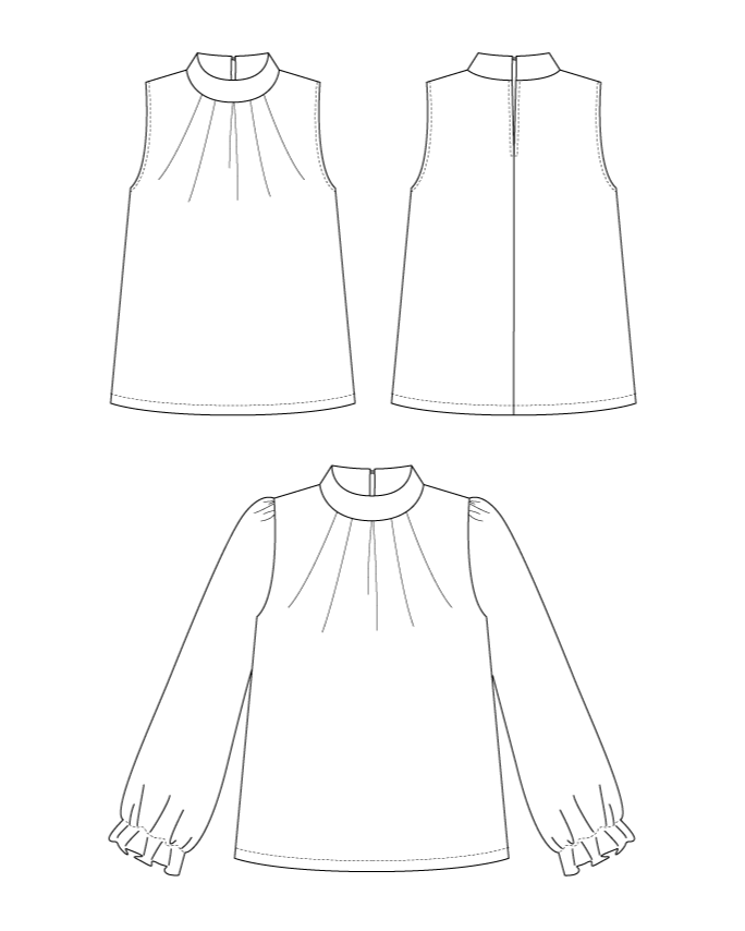 CERISE - la blouse à plis - ENFANT