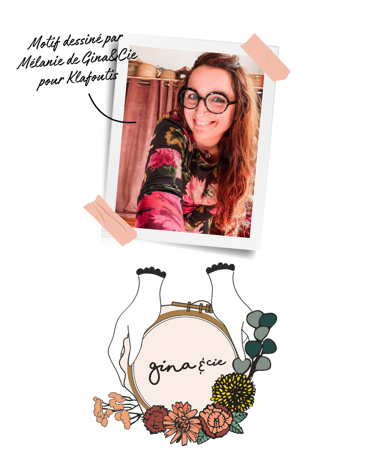Koffret coudre et broder un sweat - Coeur fleuri - avec Gina&Cie